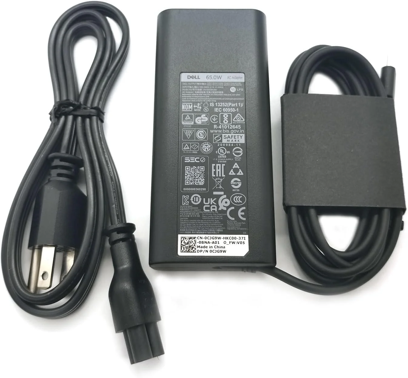 شارژر لپ تاپ دل Latitude 65W Type C USB C آداپتور برق XPS 13 9315 9340, XPS 13 Plus 9320, XPS 14 9440، مشکی، HKA65NM200 شارژر لپ تاپ دل Latitude 65W Type C USB C آداپتور برق XPS 13 9315 9340, XPS 13 Plus 9320, XPS 14 9440، مشکی، HKA65NM200