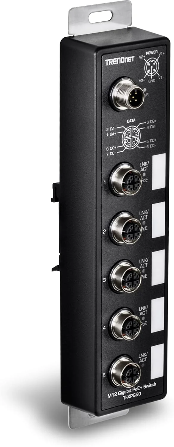سوئیچ ریلی صنعتی 5 پورت گیگابیتی PoE+ ترندنت مدل TI-XPG50