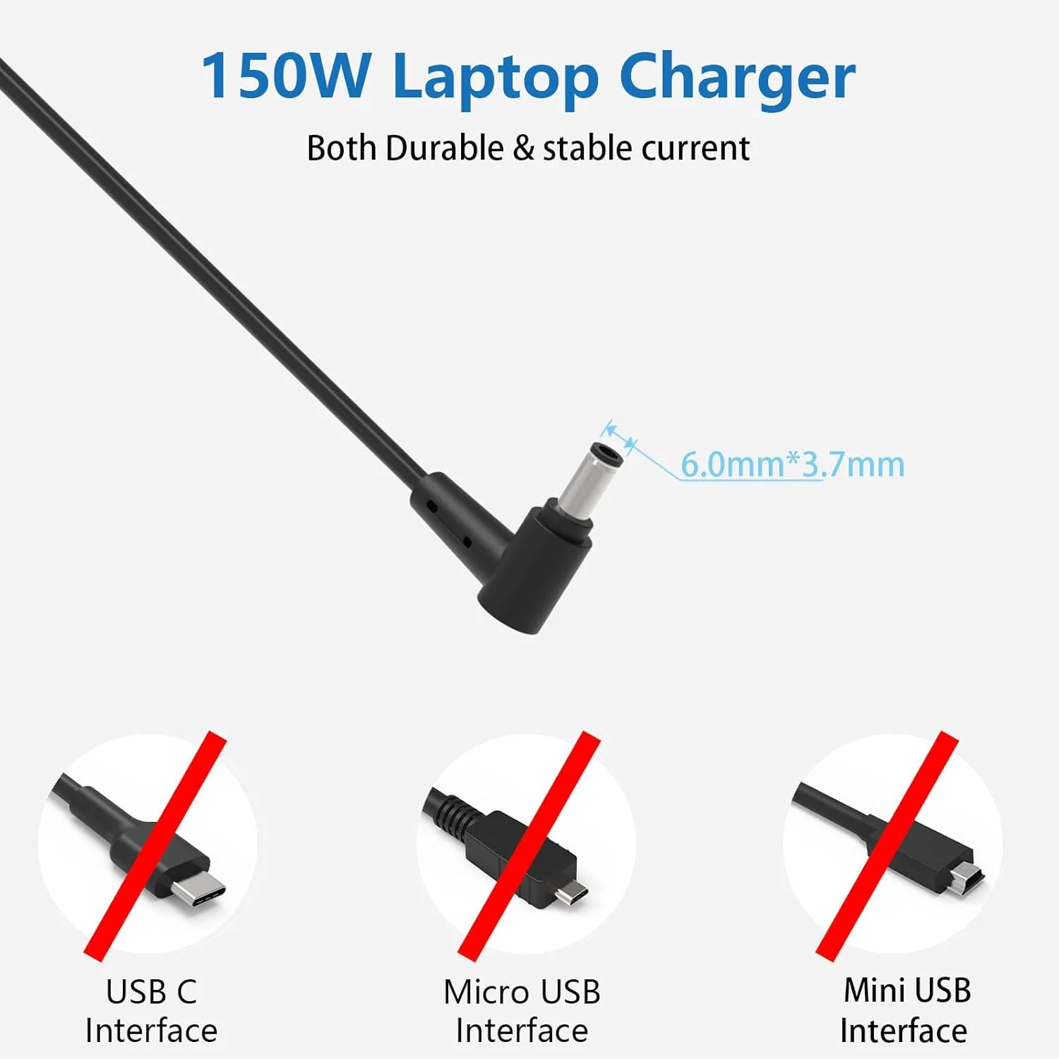 شارژر 150 واتی لپ تاپ گیمینگ سازگار با Asus Rog Strix GL531GT GL731GT TUF A15 A17 FX505DU FX505DT FX505GT FX505DD FX705GT FX705DD FX705DT FX705DU Asus ADP-150CH B آداپتور برق