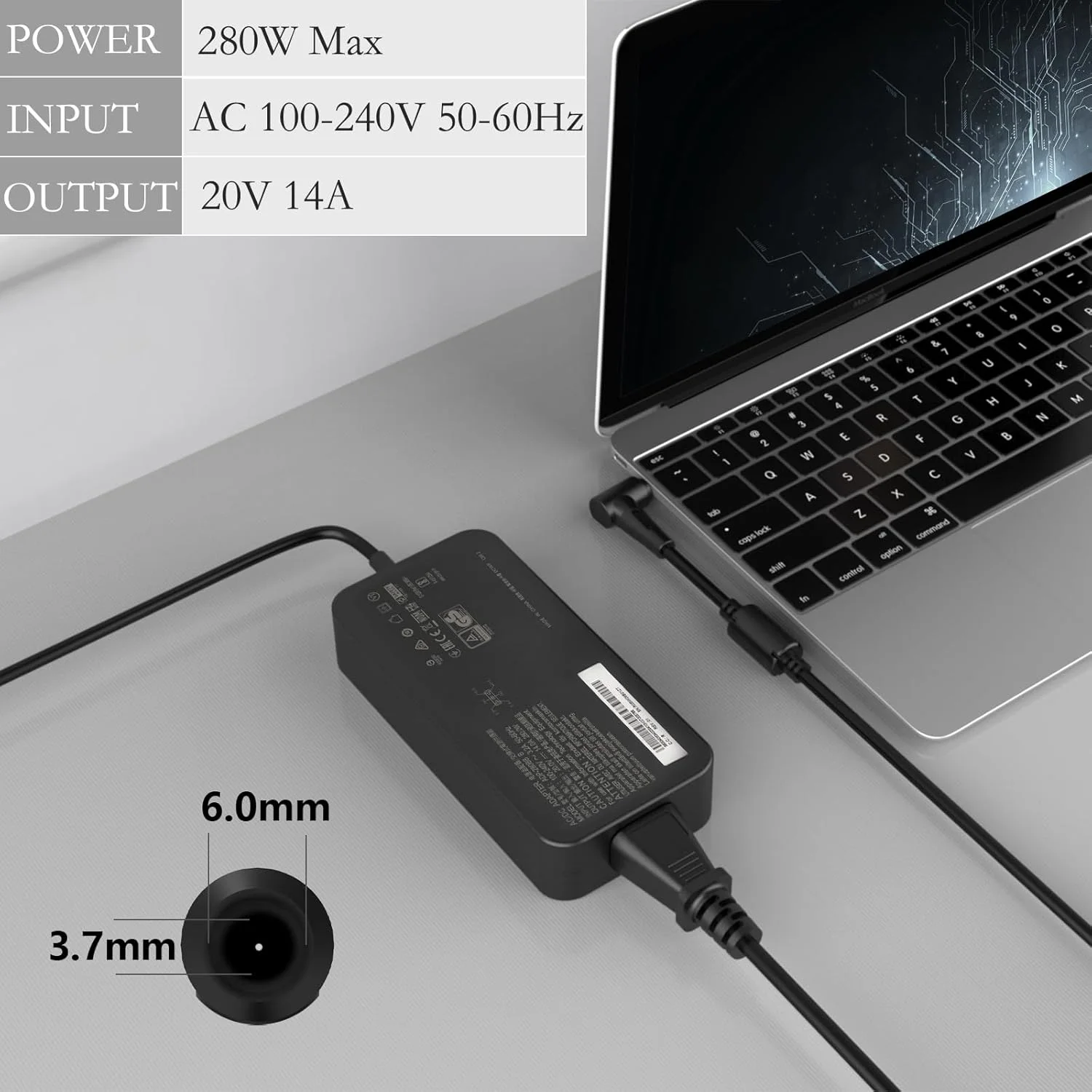 شارژر 280 واتی AC برای لپ تاپ های ASUS ROG Strix Scar 15 17 G532 G732 G732LWS Strix G15 G17 G513R G713R ASUS ROG G703GX ROG Zephyrus S17 GX703HM GX703HR ADP-280BB B شارژر 280 واتی AC برای لپ تاپ های ASUS ROG Strix Scar 15 17 G532 G732 G732LWS Strix G15 G17 G513R G713R ASUS ROG G703GX ROG Zephyrus S17 GX703HM GX703HR ADP-280BB B