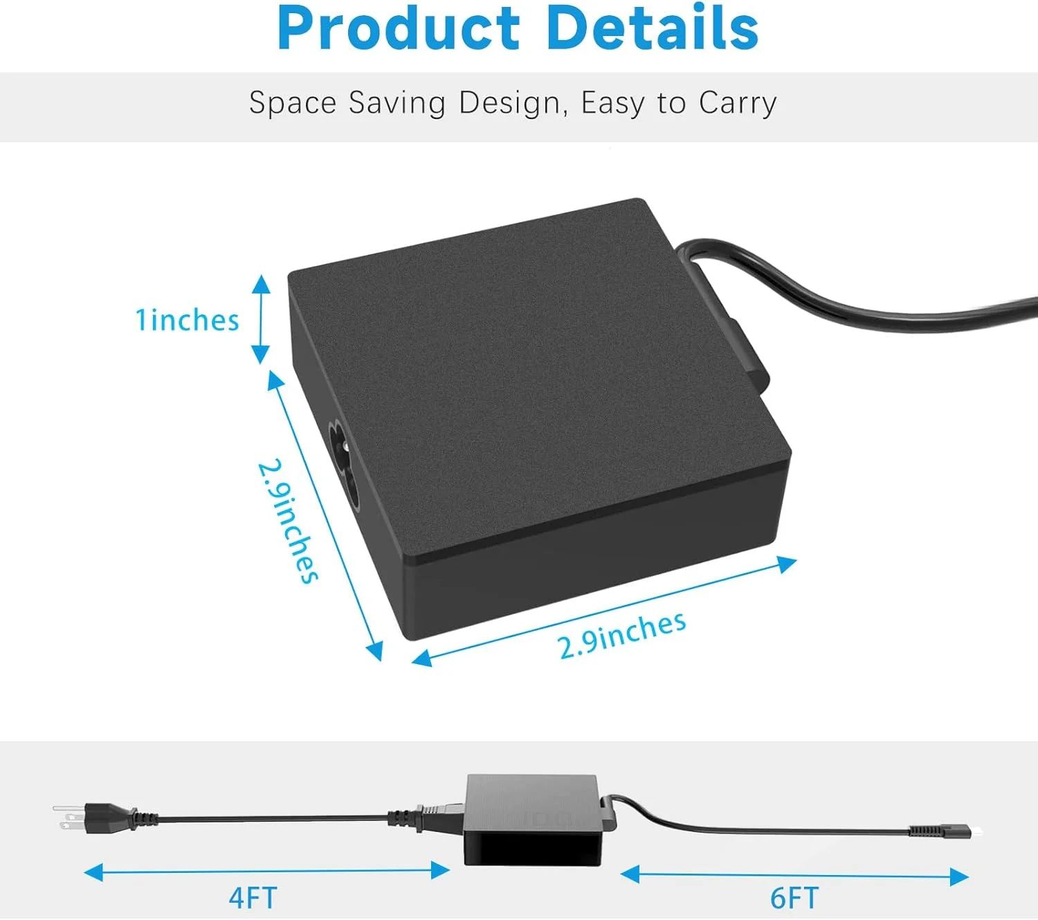 شارژر ۱۰۰ واتی USB C سازگار با ایسوس ZenBook 14 14X ROG Flow Z13 X13، آداپتور برق متناوب 20V/5A جایگزین A20-100P1A با PD 3.0، سازگار با GA401QM GV301 QA/QC UM425QA