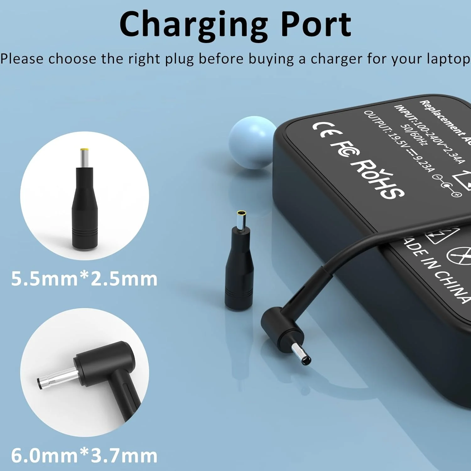 شارژر لپ‌تاپ 180 واتی سازگار با ایسوس TUF Gaming F15 15.6'' FX506HC FX506HE A15 FA506IE FA506NC FA506QE FA507RF F17 17.3" FX706HC آداپتور برق لپ‌تاپ تجاری