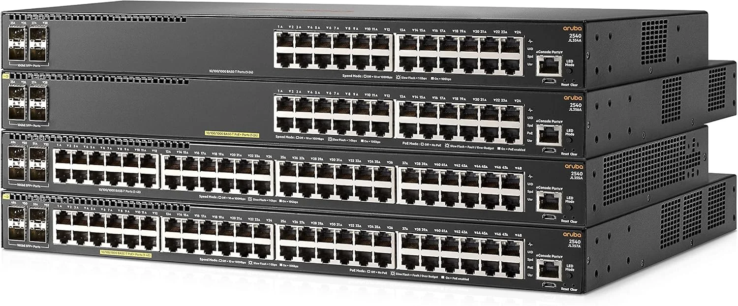 سوئیچ آروبا 2540 24G PoE+ 4SFP+، خاکستری (شرکت اچ پی ای) سوئیچ آروبا 2540 24G PoE+ 4SFP+، خاکستری (شرکت اچ پی ای)