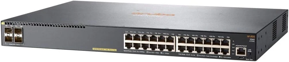 سوئیچ آروبا 2540 24G PoE+ 4SFP+، خاکستری (شرکت اچ پی ای) سوئیچ آروبا 2540 24G PoE+ 4SFP+، خاکستری (شرکت اچ پی ای)