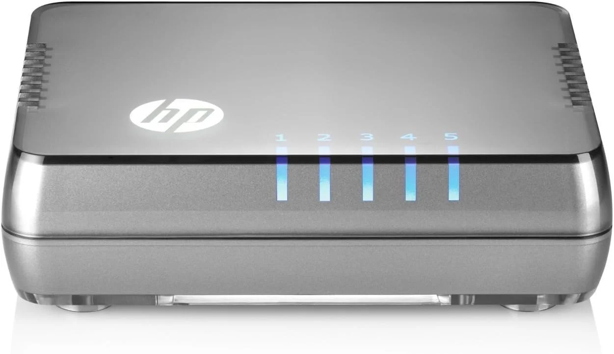HP 1405 – 5G v2 سوئیچ – کابل شبکه (5 x RJ45، نشانگرهای LED)، نقره ای