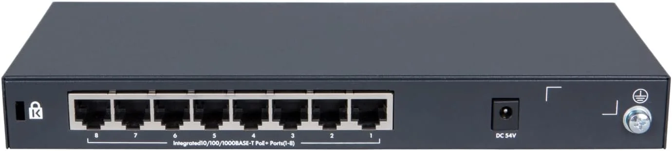 سوئیچ غیر مدیریتی 8 پورت گیگابیتی اترنت PoE+ (64 وات) اچ پی Officeconnect 1420 مدل 1U خاکستری