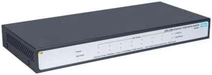 سوئیچ غیر مدیریتی 8 پورت گیگابیتی اترنت PoE+ (64 وات) اچ پی Officeconnect 1420 مدل 1U خاکستری