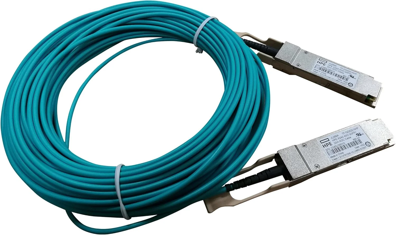 کابل آ او سی 20 متری HPE X2A0 40G QSFP+ از شرکت آروبا و هیولت پاکارد اینترپرایز