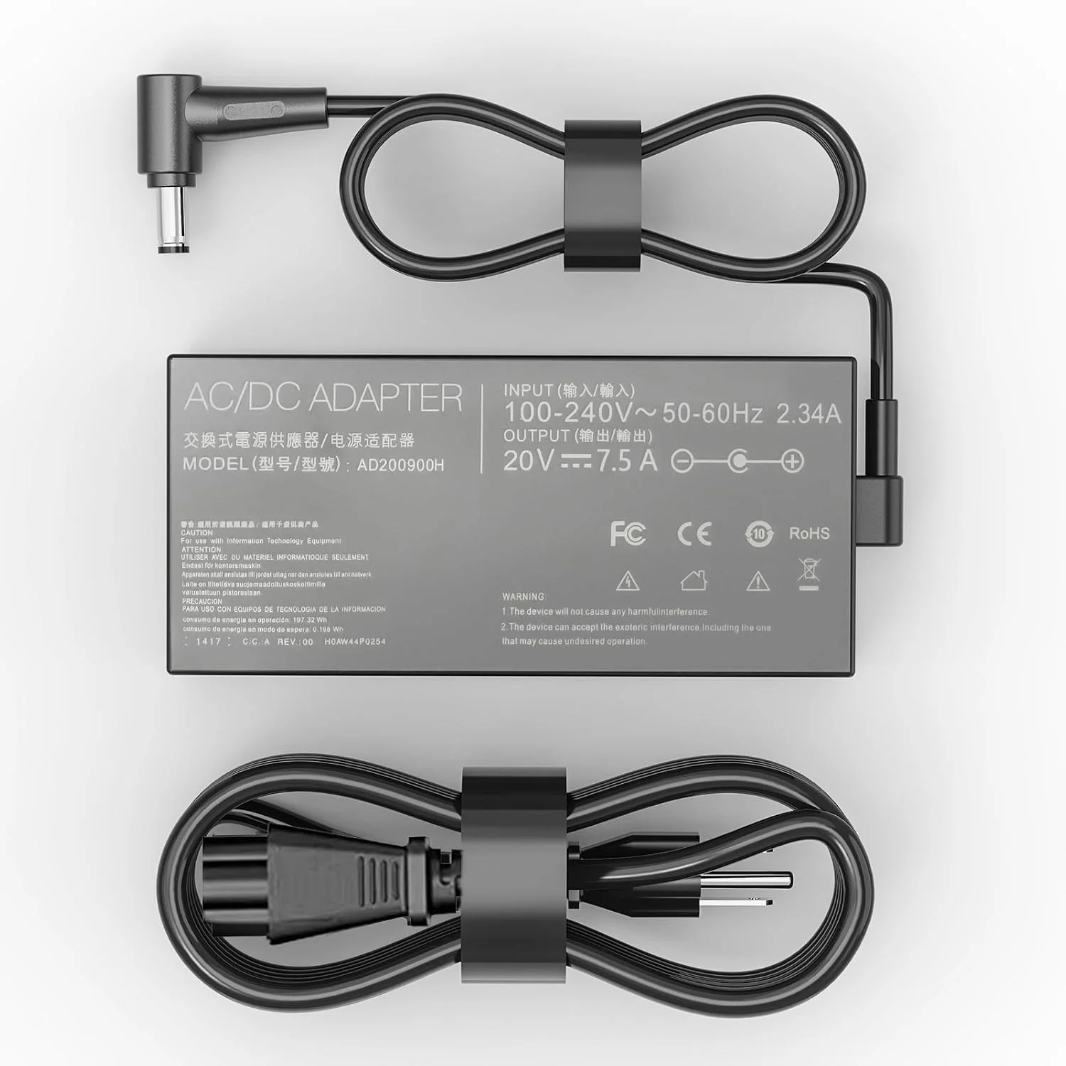 شارژر لپ تاپ 150 واتی سازگار با Asus Creator Q Q540 Q540VJ Q540V Q540VJ-I93050 Q530 Q530V Q530VJ Zenbook Pro 15 Flip Q538E Q528E UX534F Q536F Q537F Q546F K570Z K570U آداپتور منبع تغذیه لپ تاپ