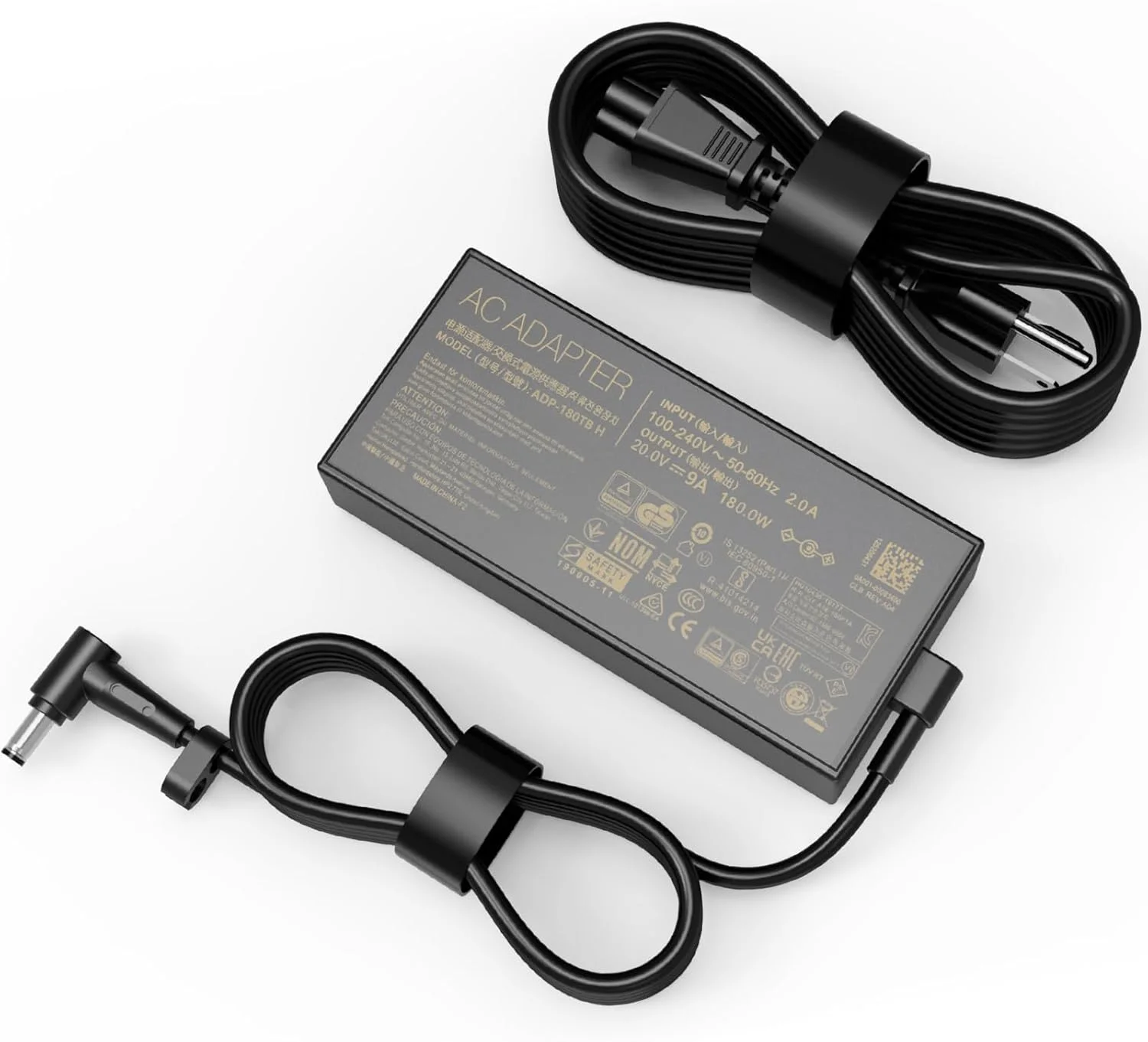 شارژر 180 واتی AC سازگار با لپ‌تاپ‌های ASUS ROG Zephyrus G15 G14 GA502 GA401 TUF F15 F17 A17 A15 FX506 FX505 FX706 FA706 FA506 ROG Strix G GL504GM G713IH G531 G731 GL531