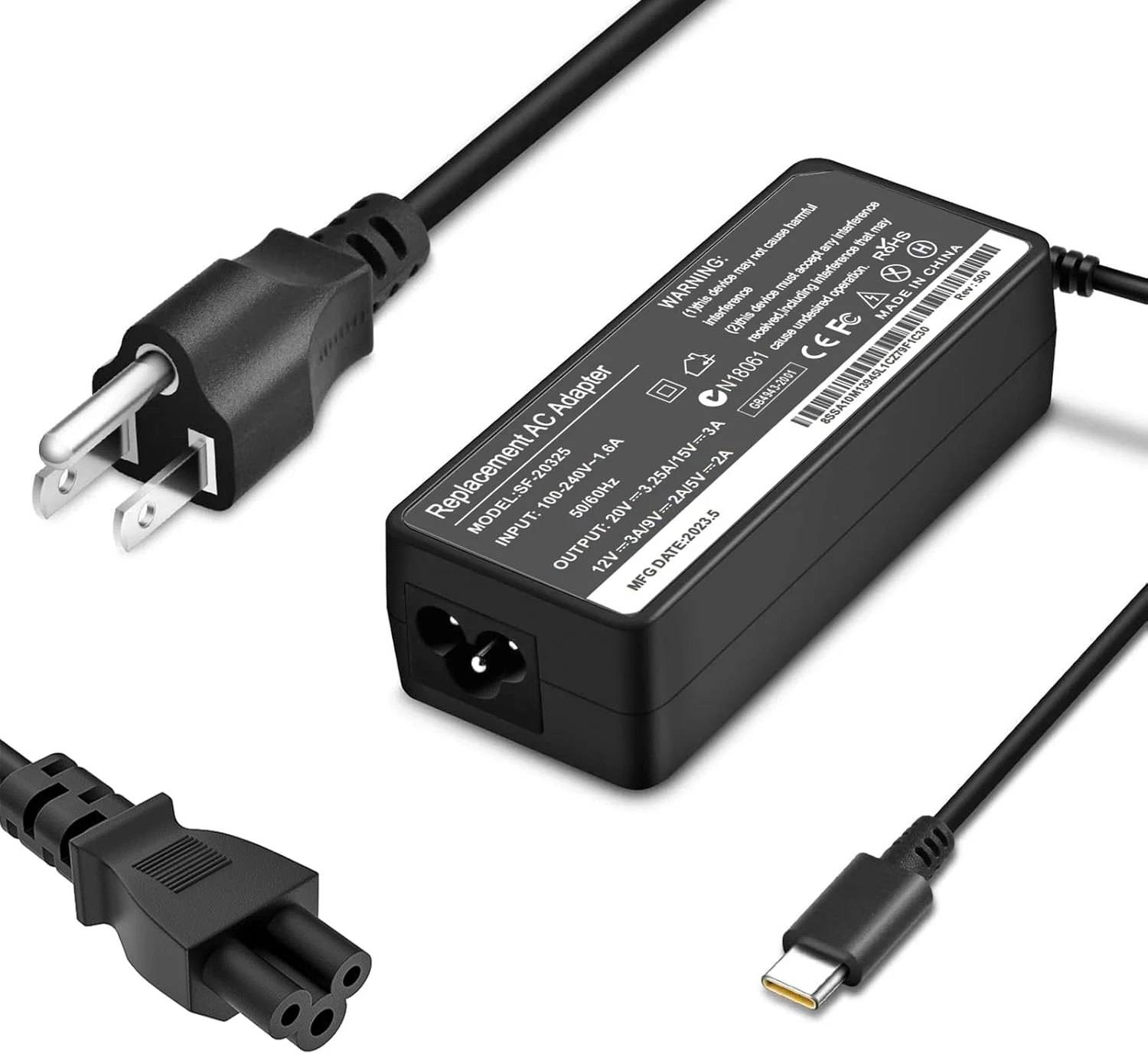 شارژر لپ تاپ 65 واتی USB-C، سازگار با Lenovo Thinkpad Chromebook Yoga T480 T490 T580 E580 300e 500e C330 S340 730 C930 و Dell، HP، Asus، Acer... آداپتور برق سری Type-C شارژر لپ تاپ 65 واتی USB-C، سازگار با Lenovo Thinkpad Chromebook Yoga T480 T490 T580 E580 300e 500e C330 S340 730 C930 و Dell، HP، Asus، Acer... آداپتور برق سری Type-C