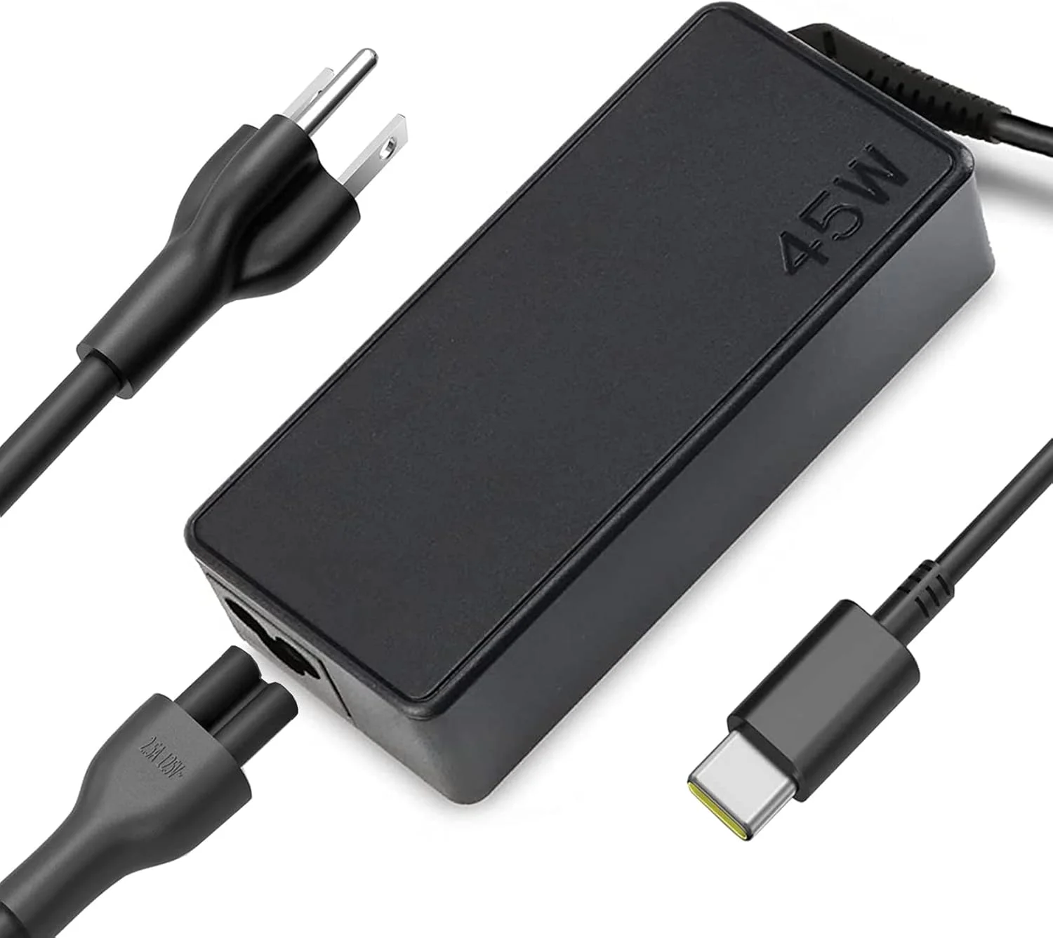 شارژر 45 واتی USB C سازگار با اچ پی، دل، لنوو، ایسر کروم بوک، ایسوس، سامسونگ، سونی، شارژ سریع تایپ C، آداپتور برق HP Spectre X360 13 Elite X2 به همراه سیم برق