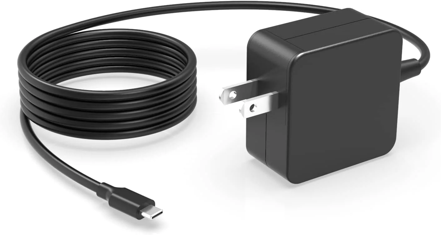 شارژر سریع مناسب برای لپ تاپ ایسوس Chromebook، (دارای گواهی ایمنی UL)، کانکتور برق USB C با طراحی قابل حمل 45 واتی و کابل 7.5 فوتی