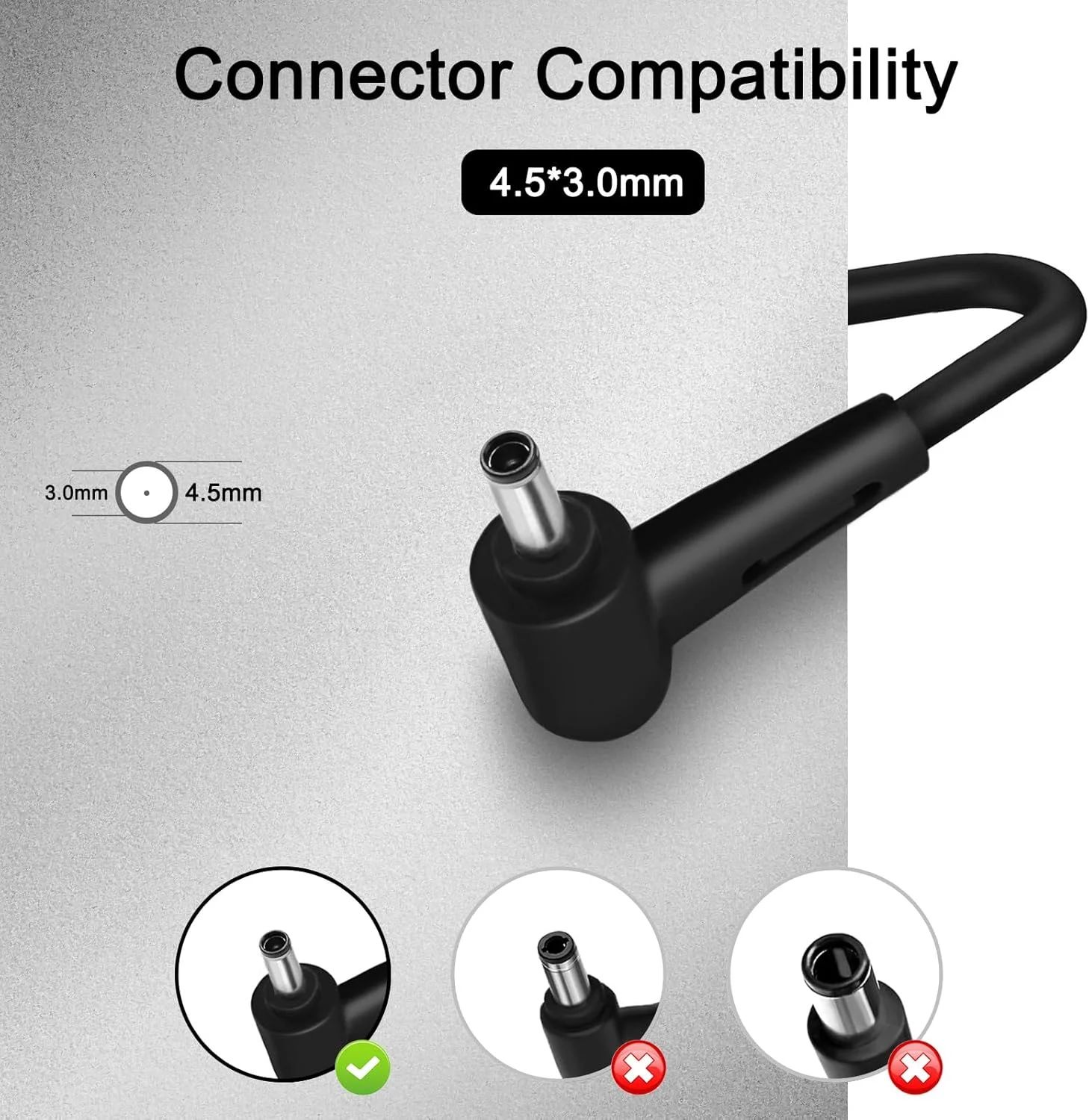 شارژر 90 واتی ADP-90LE B سازگار با ایسوس ویووبوک 15X 14X 16X 17X K1703Z M1703Q D1603Q Y1603C اکسپرت بوک B1500 P2451F P751J Q529Z Q524U Q534U UX533F UX480F با کانکتور 4.5 * 3.0 میلی‌متری