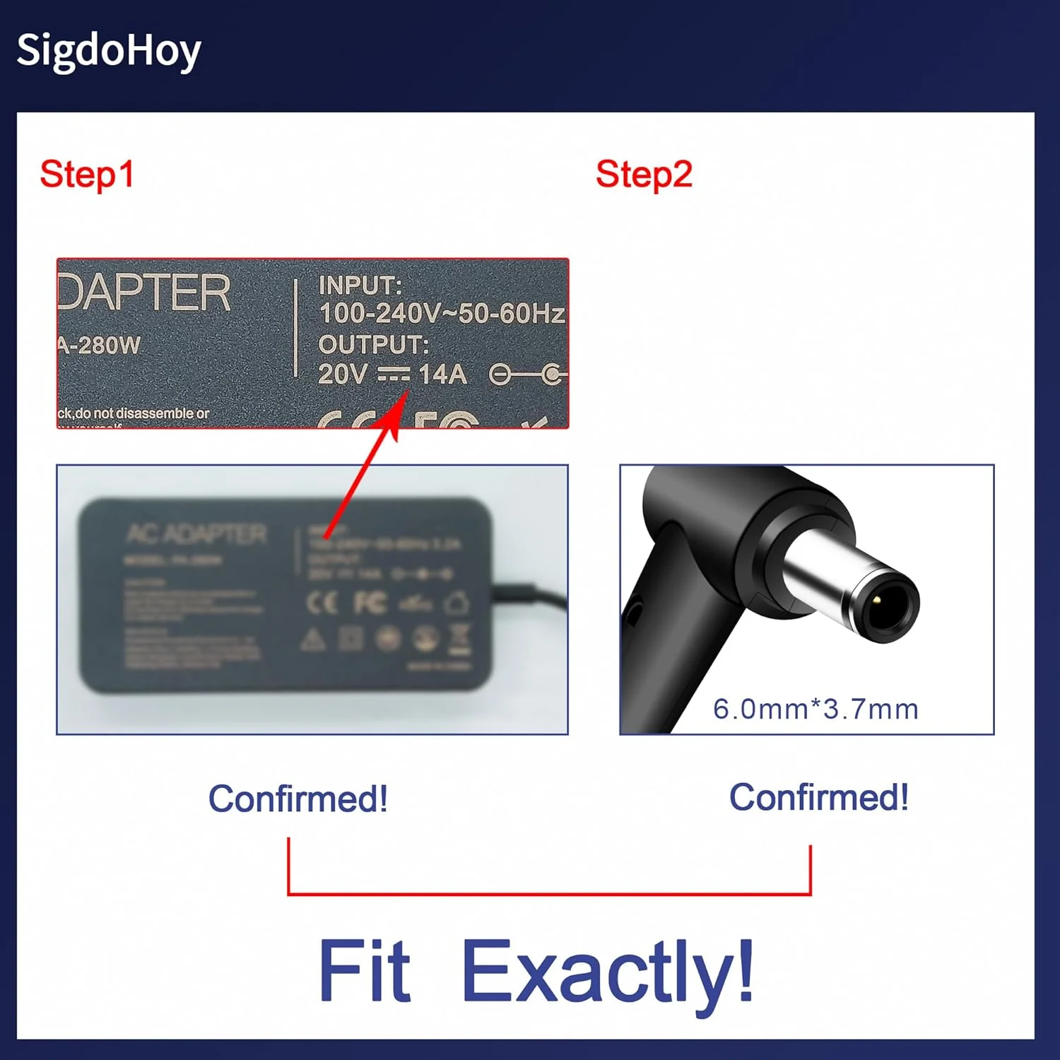 آداپتور AC لپ تاپ 280W مدل ADP-280BB B مناسب برای Asus ROG Strix G16/G17/G18/G15، Tuf Gaming A16 F16، ROG Zephyrus M16، Rog Flow X16، Rog Strix Scar 15/17