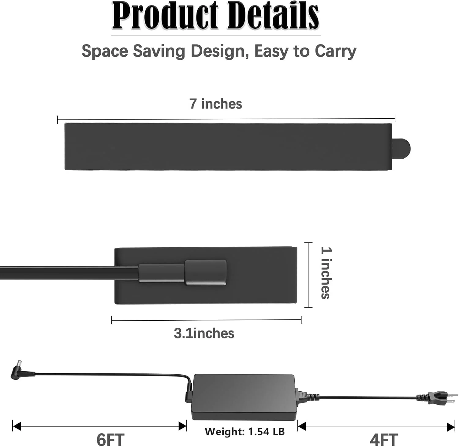 آداپتور شارژر AC باریک 330 واتی برای لپ‌تاپ‌های ASUS ROG Strix Scar 16 17 18 G18 G634JY G634JZ G733PZ G733PY G733 G733CX G814JZ G814JI G834JY Zephyrus Duo 16 GX650PZ GX650PY به همراه کابل برق