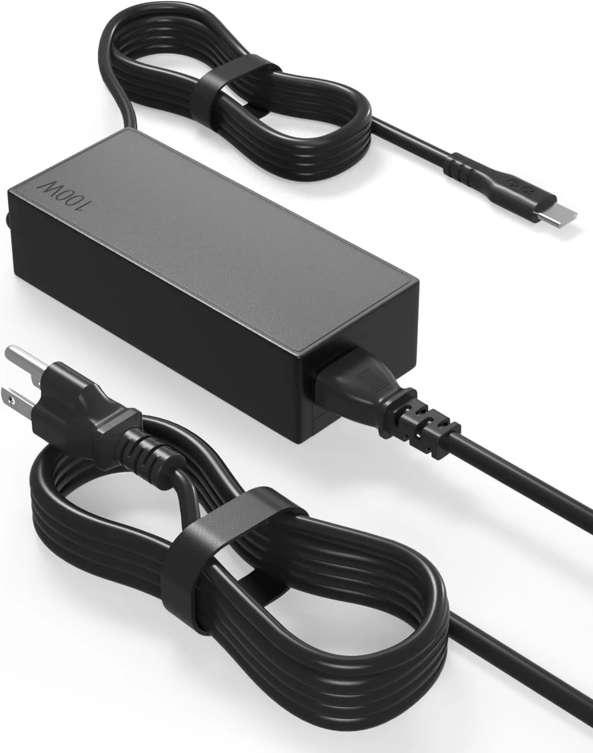 آداپتور برق شارژر لپ تاپ 100 واتی یونیورسال USB C برای لپ تاپ های لنوو، اچ پی، ThinkPad، دل، ایسوس، ایسر، مک بوک و همه دستگاه های دارای پورت USB-C، شارژ سریع Type-C 100W 96W 90W 87W 65W 45W PD 3.0