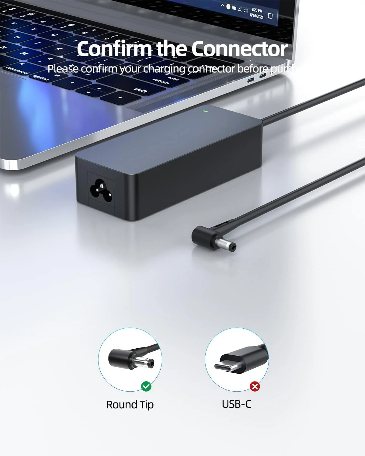 شارژر 90 واتی مناسب برای لپ‌تاپ‌های ایسوس K501 K501L Q550 R510 K501U K501LX K501LB K501UB K501UX K501UW R510C R510CA R510L R510LA R510D R510DP K501UQ Q550L Q550LF