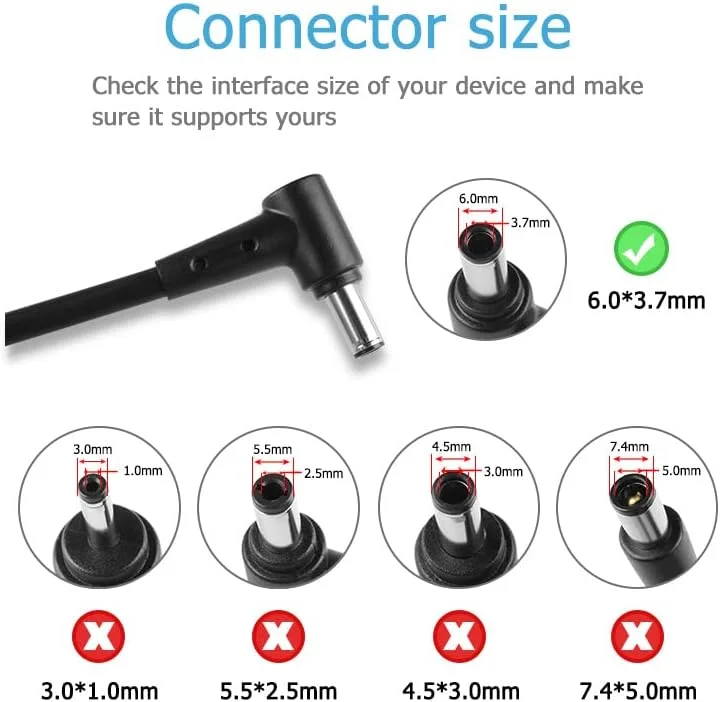 آداپتور شارژر 240 واتی مناسب برای ایسوس TUF Gaming A15 A17 F15 F17 FA507NU FA507NV FA507XI FA707NU FA707NV FA707XI ROG Zephyrus G14 G16 GU603VI GU603VU GU603VV GU603ZI GU603ZV