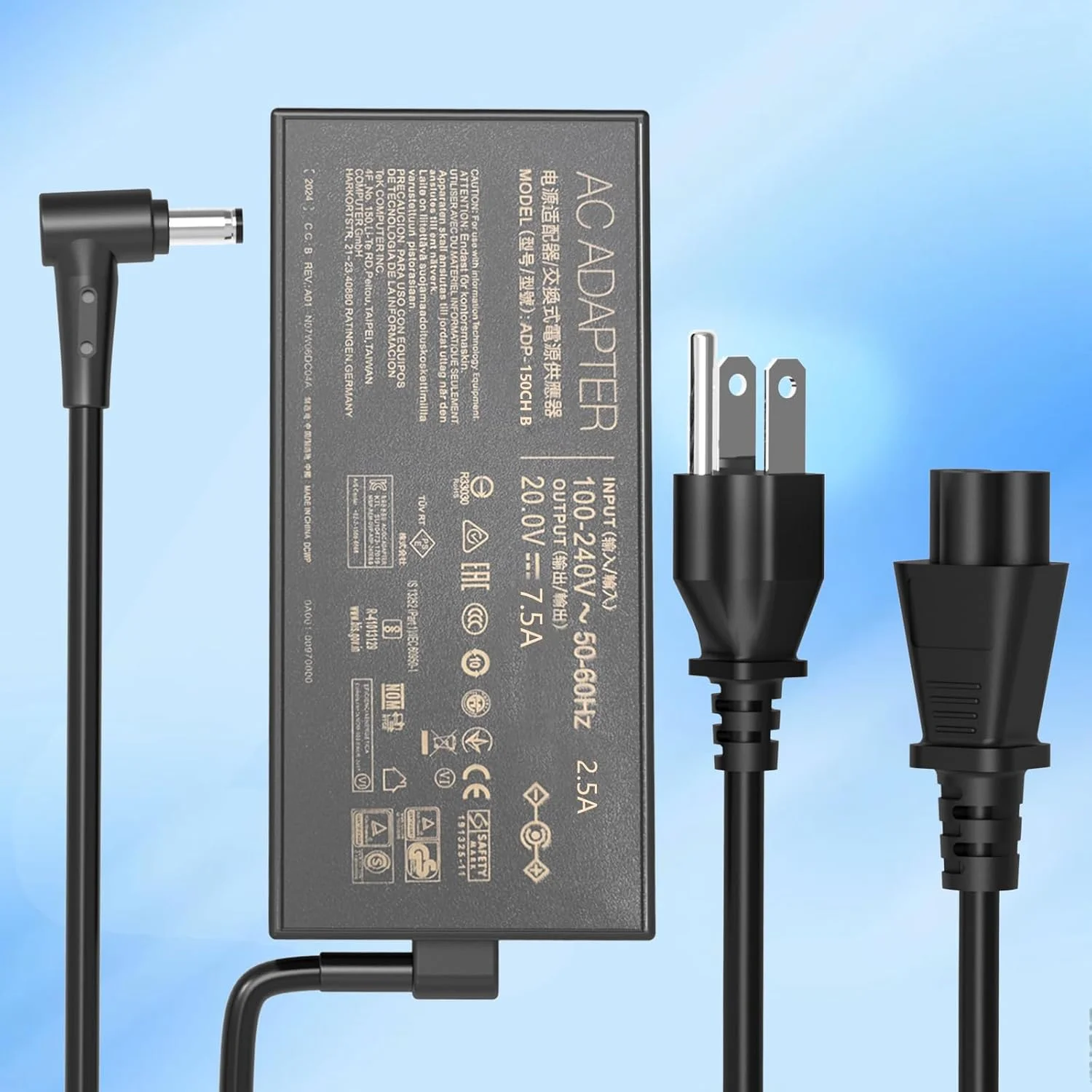 شارژر 150 واتی مناسب برای ایسوس Tuf Gaming A15-Fa506 A17-Fa706 Fx505dt Fx705gt، Rog Strix G531gd G731gt، Adp-150ch B A18-150p1a شارژر 150 واتی مناسب برای ایسوس Tuf Gaming A15-Fa506 A17-Fa706 Fx505dt Fx705gt، Rog Strix G531gd G731gt، Adp-150ch B A18-150p1a