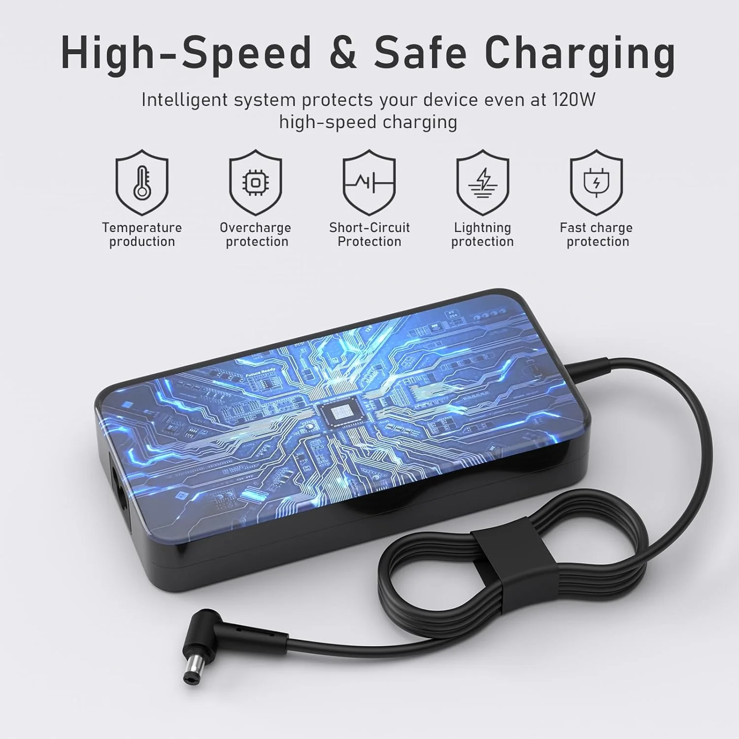 شارژر لپ تاپ 120W 19V 6.32A سازگار با ایسوس Tuf FX504 FX503 FX502 FX553 FX753 UX510UW N56J N56VM N56VZ N750 N53S N55 NUC 12 13 14 Pro Kit - آداپتور منبع تغذیه AC 5.5 * 2.5mm