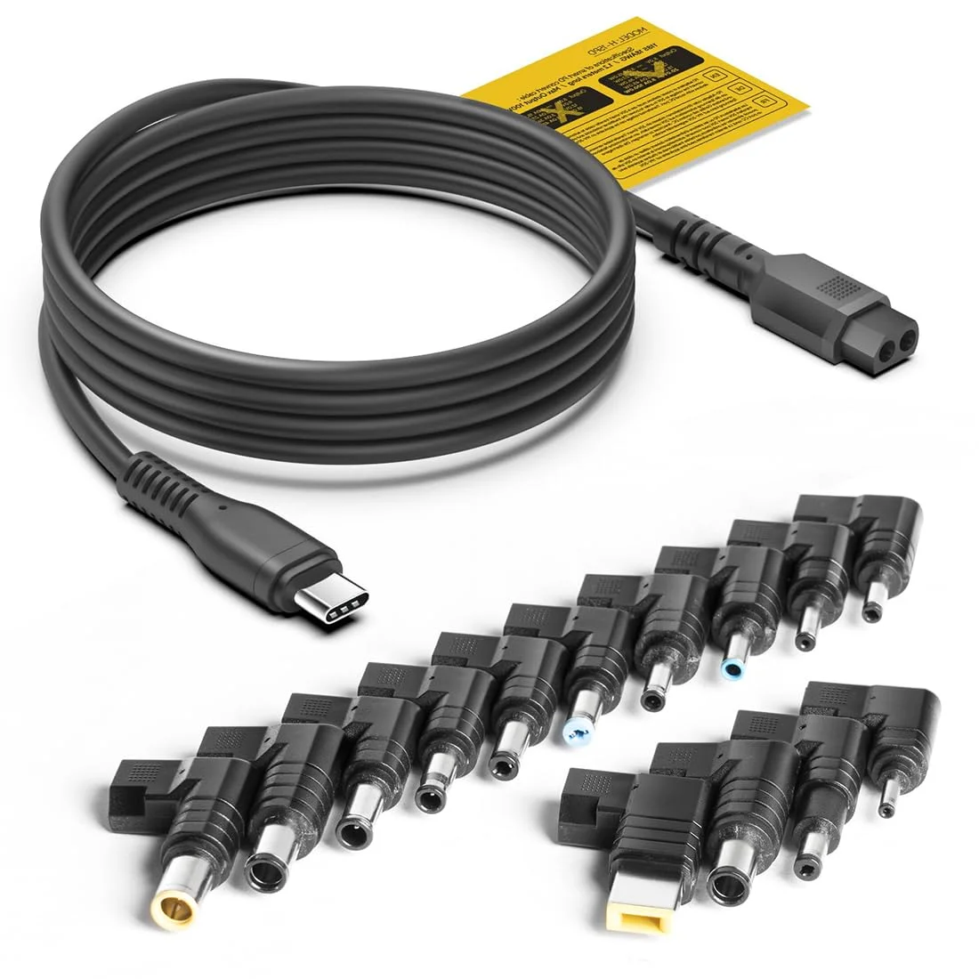 PD USB C to DC Adapter Cable Universal Laptop DC Power Supply 100W Type-C Power Cable Compatible with MacBook Pro iPad Pro HP Dell Lenovo Acer Samsung Asus Charging Connector with 15 Plugs PD USB C to DC Adapter Cable Universal Laptop DC Power Supply 100W Type-C Power Cable Compatible with MacBook Pro iPad Pro HP Dell Lenovo Acer Samsung Asus Charging Connector with 15 Plugs