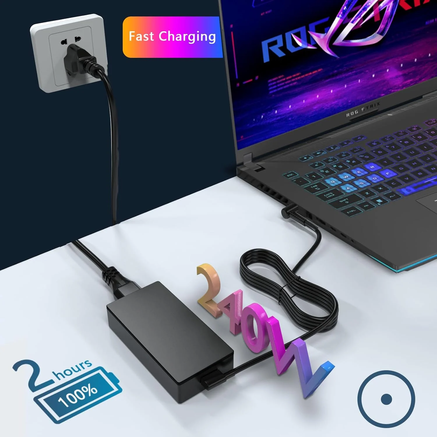 آداپتور AC 240 واتی سازگار با Asus Rog Zephyrus G14 G15 M16 S15 S17، TUF Gaming F17 F16 F15 A17 A15 Strix Scar 15 17 G15 G17 شارژر لپ تاپ گیمینگ Pavilion x360 11 13 15 آداپتور AC 240 واتی سازگار با Asus Rog Zephyrus G14 G15 M16 S15 S17، TUF Gaming F17 F16 F15 A17 A15 Strix Scar 15 17 G15 G17 شارژر لپ تاپ گیمینگ Pavilion x360 11 13 15