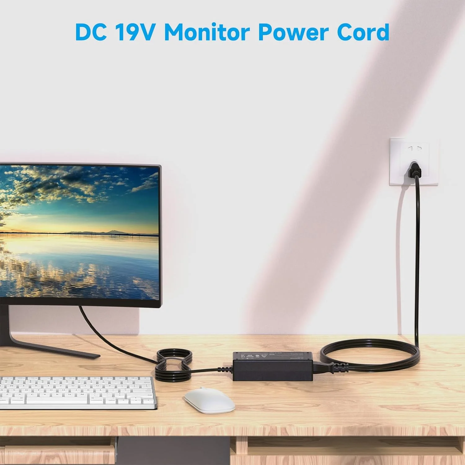 سیم برق 19 ولت سازگار با مانیتورهای ال سی دی 22، 23، 24 و 27 اینچی ایسوس، VX238H VX238H-W VX228 VX228H VX248 با نور پس زمینه LED؛ MX279H VX239H VX279H MX239H سیم برق 19 ولت سازگار با مانیتورهای ال سی دی 22، 23، 24 و 27 اینچی ایسوس، VX238H VX238H-W VX228 VX228H VX248 با نور پس زمینه LED؛ MX279H VX239H VX279H MX239H