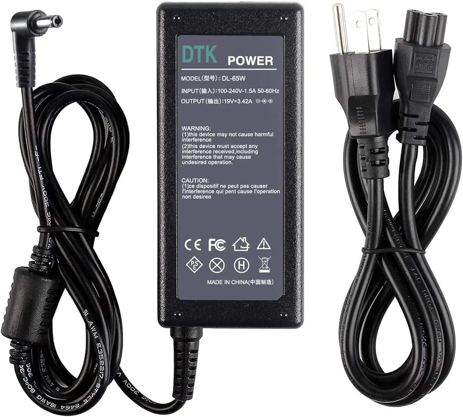 آداپتور AC مدل Dtk 19V 3.42A 65W برای شارژر کامپیوتر لپ تاپ ایسوس توشیبا، منبع تغذیه نوت بوک، اندازه کانکتور: 5.5 x 2.5mm (مناسب 4.0x1.35mm نیست) آداپتور AC مدل Dtk 19V 3.42A 65W برای شارژر کامپیوتر لپ تاپ ایسوس توشیبا، منبع تغذیه نوت بوک، اندازه کانکتور: 5.5 x 2.5mm (مناسب 4.0x1.35mm نیست)