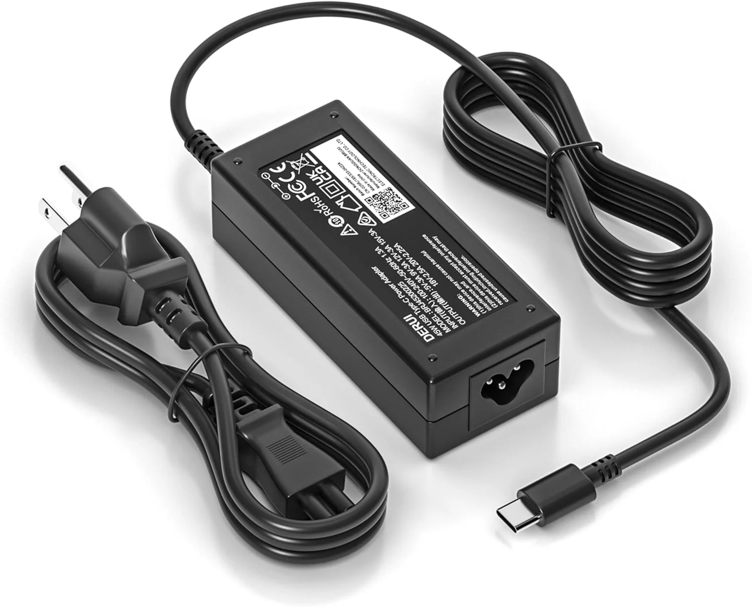 آداپتور لپ تاپ 45 واتی USB C سازگار با شارژر کروم بوک اچ پی، برای ایسر لنوو ایسوس سامسونگ گوگل با سیم برق تایپ سی آداپتور لپ تاپ 45 واتی USB C سازگار با شارژر کروم بوک اچ پی، برای ایسر لنوو ایسوس سامسونگ گوگل با سیم برق تایپ سی