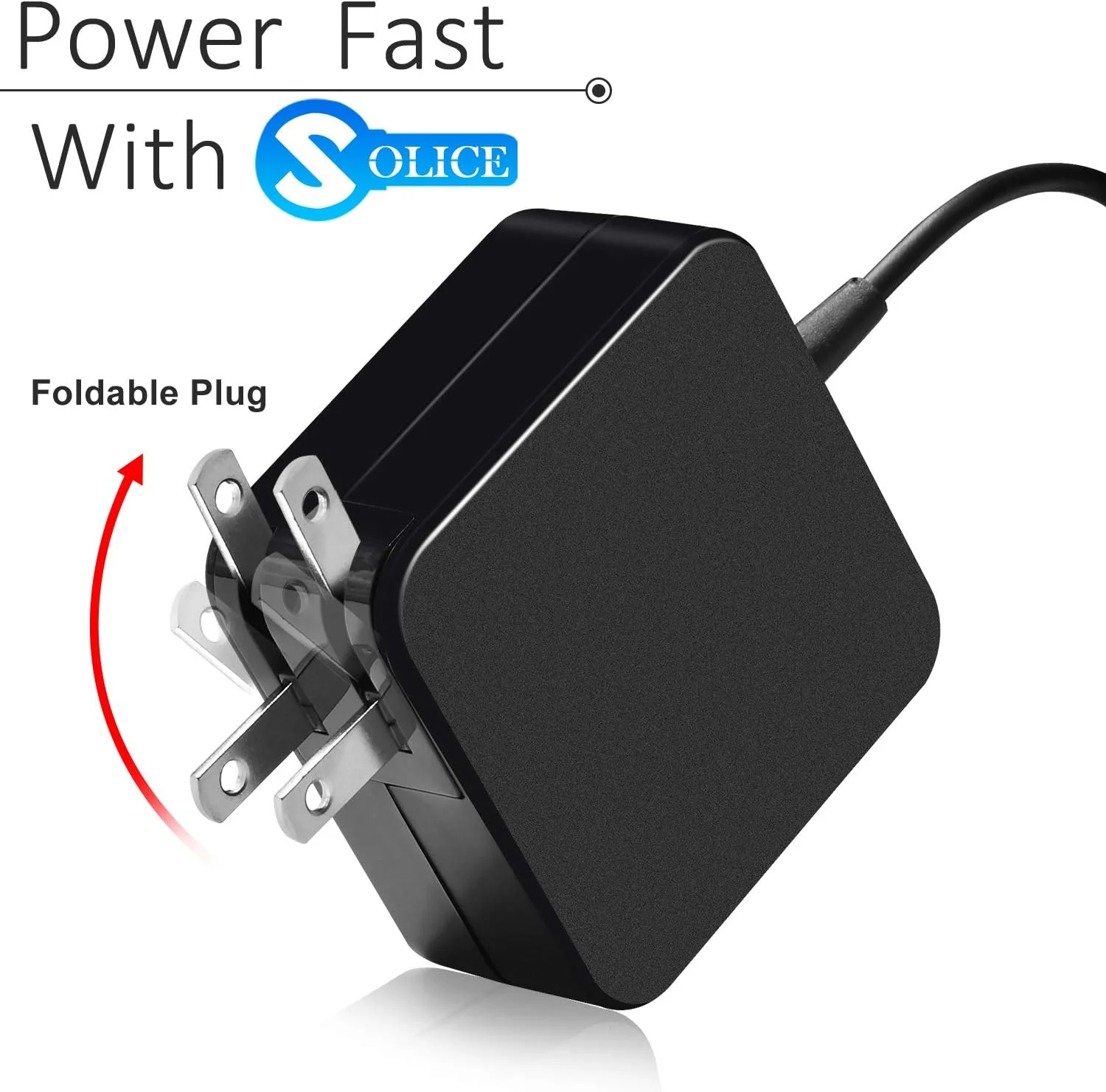 شارژر لپ تاپ 45 واتی SOLICE سازگار با سری های Asus Vivobook X541 X515 X712 F510 F512 F556 F556UA F512JA F512DA F512FA F510UA F510QA، سازگار با UX330 UX360 UX305 Q302 Q406DA