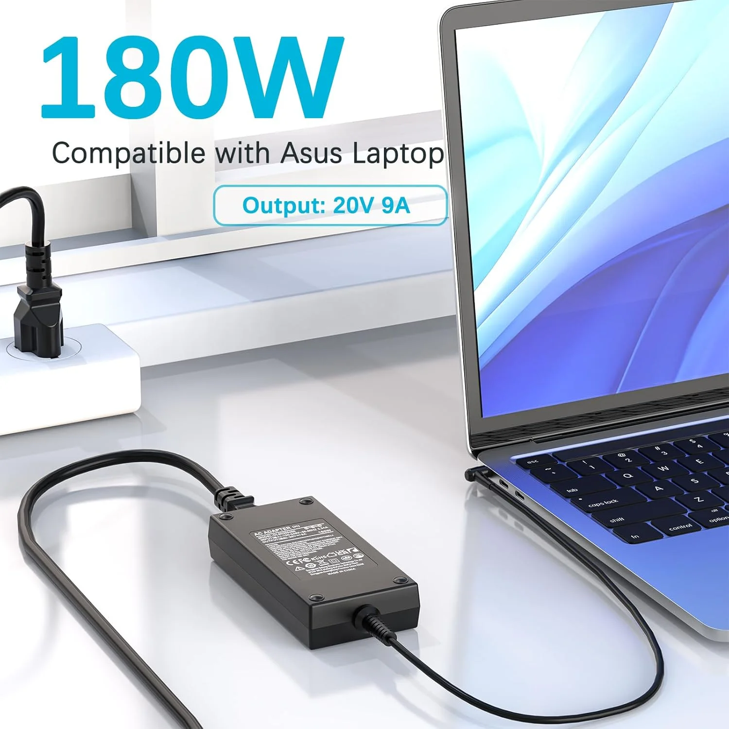 آداپتور شارژر لپ تاپ 180 واتی ROLADA سازگار با Asus FX505 FX506 FX505D FX505G FX506L، TUF Gaming F15 FX505DD FX505DT FX505DU FX505DY FX505GT FX505GD FX505GE FX506LI به همراه سیم برق آداپتور شارژر لپ تاپ 180 واتی ROLADA سازگار با Asus FX505 FX506 FX505D FX505G FX506L، TUF Gaming F15 FX505DD FX505DT FX505DU FX505DY FX505GT FX505GD FX505GE FX506LI به همراه سیم برق