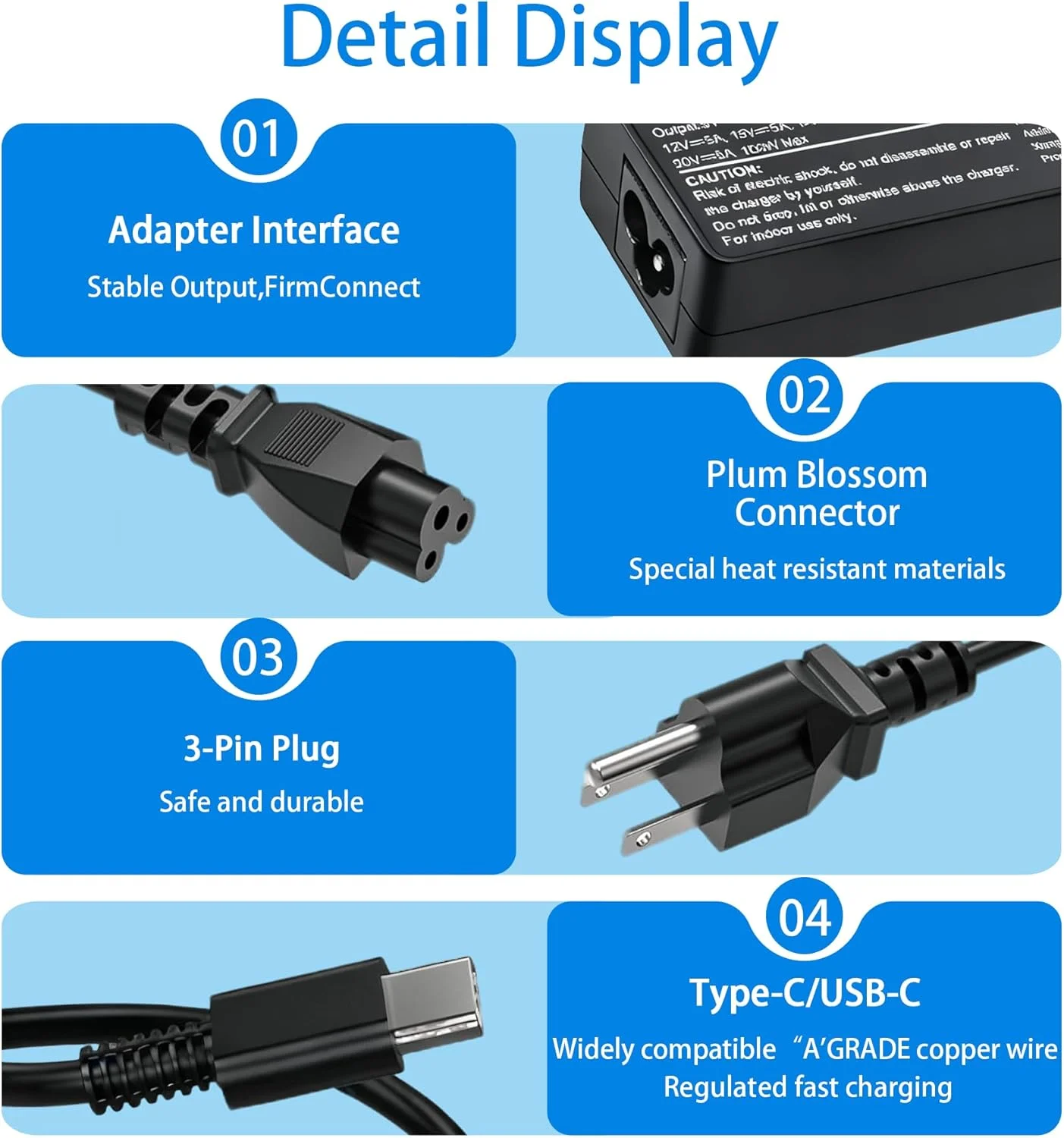 آداپتور برق 100 واتی USB-C شارژر سریع، سازگار با مک بوک پرو/ایر 16، 15، 14، 13 اینچ، آیپد پرو، دل، لنوو، اچ پی، ایسوس - شارژر جهانی USB-C آداپتور برق 100 واتی USB-C شارژر سریع، سازگار با مک بوک پرو/ایر 16، 15، 14، 13 اینچ، آیپد پرو، دل، لنوو، اچ پی، ایسوس - شارژر جهانی USB-C