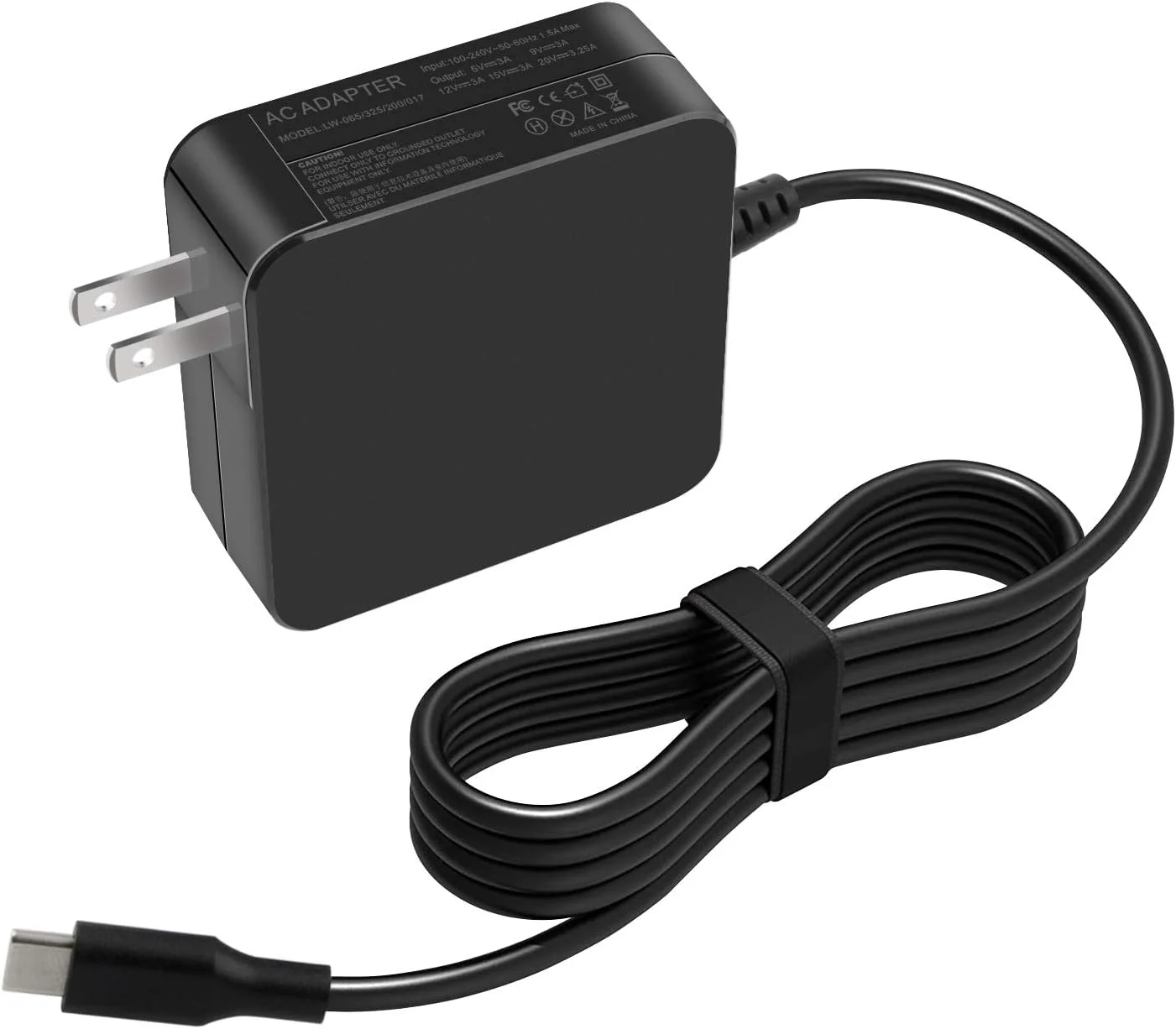 شارژر آداپتور برق 65W/61W USB Type C سازگار با Apple MacBook/Pro، Lenovo، ASUS، Acer، Dell، Xiaomi Air، Huawei Matebook، HP Spectre، لپتاپهای Thinkpad و تلفن هوشمند شارژر آداپتور برق 65W/61W USB Type C سازگار با Apple MacBook/Pro، Lenovo، ASUS، Acer، Dell، Xiaomi Air، Huawei Matebook، HP Spectre، لپتاپهای Thinkpad و تلفن هوشمند