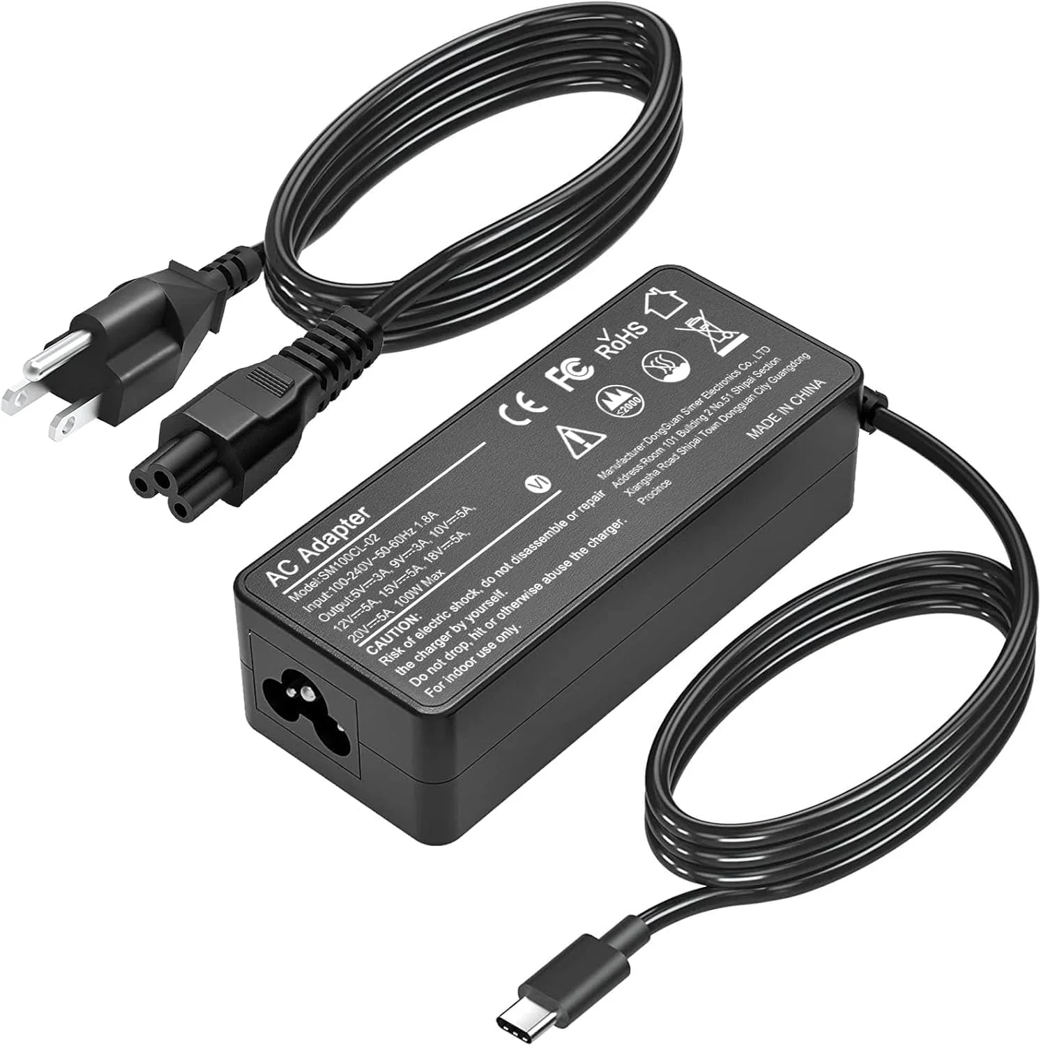 آداپتور برق 100 واتی یونیورسال USB-C فست شارژر، سازگار با مک بوک پرو/ایر 16، 15، 14، 13 اینچی، مک بوک ایر 13 اینچی 2021 2020 2019 2018، آیپد پرو، اچ پی، دل، لنوو، ایسوس آداپتور برق 100 واتی یونیورسال USB-C فست شارژر، سازگار با مک بوک پرو/ایر 16، 15، 14، 13 اینچی، مک بوک ایر 13 اینچی 2021 2020 2019 2018، آیپد پرو، اچ پی، دل، لنوو، ایسوس