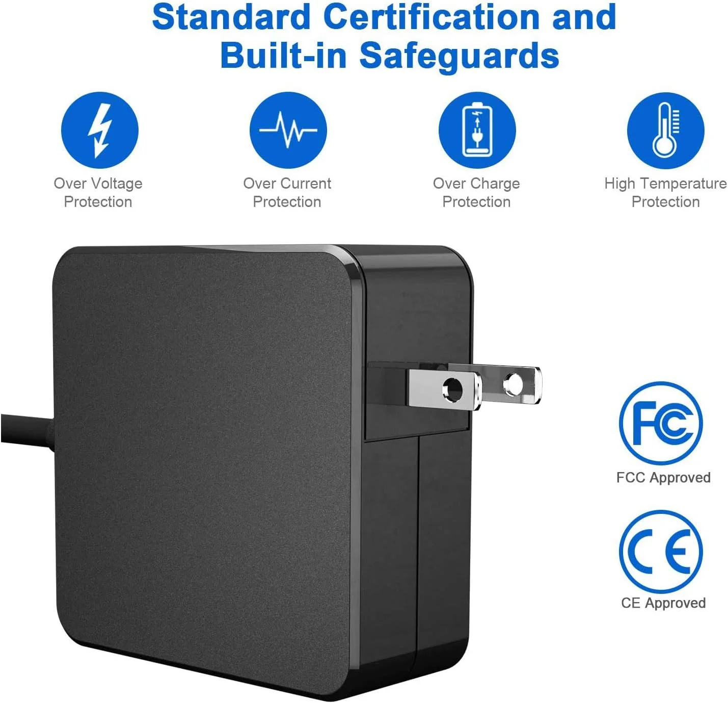 شارژر آداپتور برق 65W/61W USB Type C سازگار با Apple MacBook/Pro، Lenovo، ASUS، Acer، Dell، Xiaomi Air، Huawei Matebook، HP Spectre، لپتاپهای Thinkpad و تلفن هوشمند شارژر آداپتور برق 65W/61W USB Type C سازگار با Apple MacBook/Pro، Lenovo، ASUS، Acer، Dell، Xiaomi Air، Huawei Matebook، HP Spectre، لپتاپهای Thinkpad و تلفن هوشمند