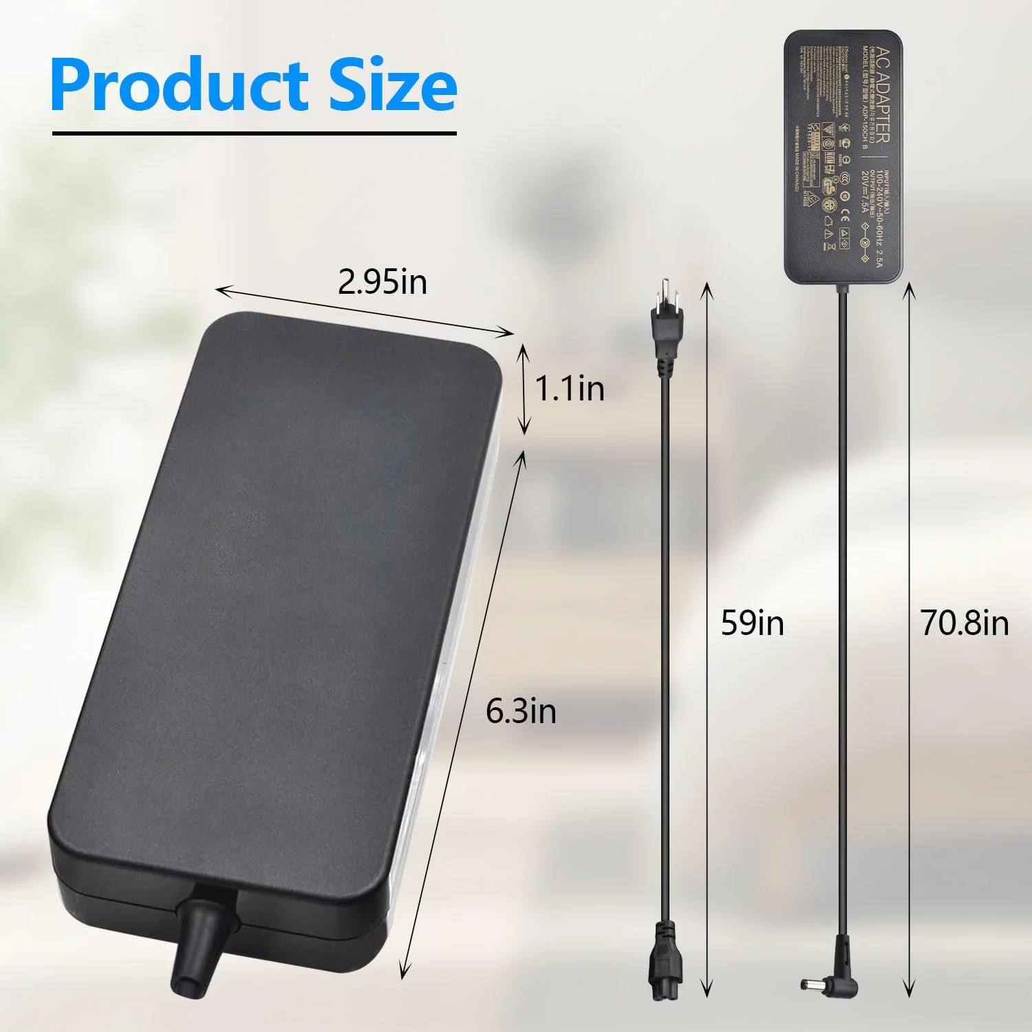 آداپتور شارژر 150 وات 20 ولت 7.5 آمپر 6.0x3.7 میلیمتری برای ایسوس ADP-150CH B A18-150P1A Rog G731GT FX505GT FX505DD FX505DT FX505DU FX705GT FX705DD FX705DT FX705DU به همراه کابل برق آداپتور شارژر 150 وات 20 ولت 7.5 آمپر 6.0x3.7 میلیمتری برای ایسوس ADP-150CH B A18-150P1A Rog G731GT FX505GT FX505DD FX505DT FX505DU FX705GT FX705DD FX705DT FX705DU به همراه کابل برق