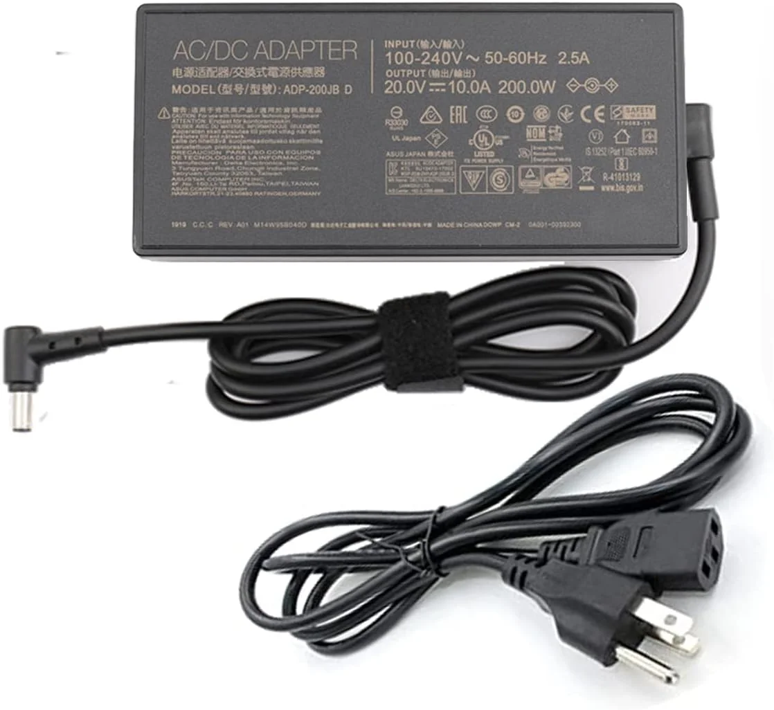 آداپتور شارژر 200 وات 20 ولت 10 آمپر ADP-200JB D مناسب برای لپ تاپ های ASUS TUF Dash F15 A15 FX516PR FA506QR ROG G15 Zephyrus FA506QR Zephyrus GA503 GA503QM GA503QS GA503QR با پورت 6.0 * 3.7 میلی متر آداپتور شارژر 200 وات 20 ولت 10 آمپر ADP-200JB D مناسب برای لپ تاپ های ASUS TUF Dash F15 A15 FX516PR FA506QR ROG G15 Zephyrus FA506QR Zephyrus GA503 GA503QM GA503QS GA503QR با پورت 6.0 * 3.7 میلی متر