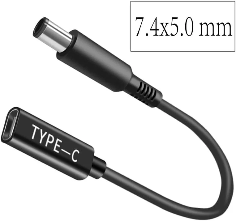 آداپتور پلاگ DC کابل 7.4x5.0mm، آداپتور نر به مادگی DC 12V 19V 20V، آداپتور USB C pd به DC 7.4x5.0mm مناسب برای سری لپ تاپ های دل Latitude آداپتور پلاگ DC کابل 7.4x5.0mm، آداپتور نر به مادگی DC 12V 19V 20V، آداپتور USB C pd به DC 7.4x5.0mm مناسب برای سری لپ تاپ های دل Latitude