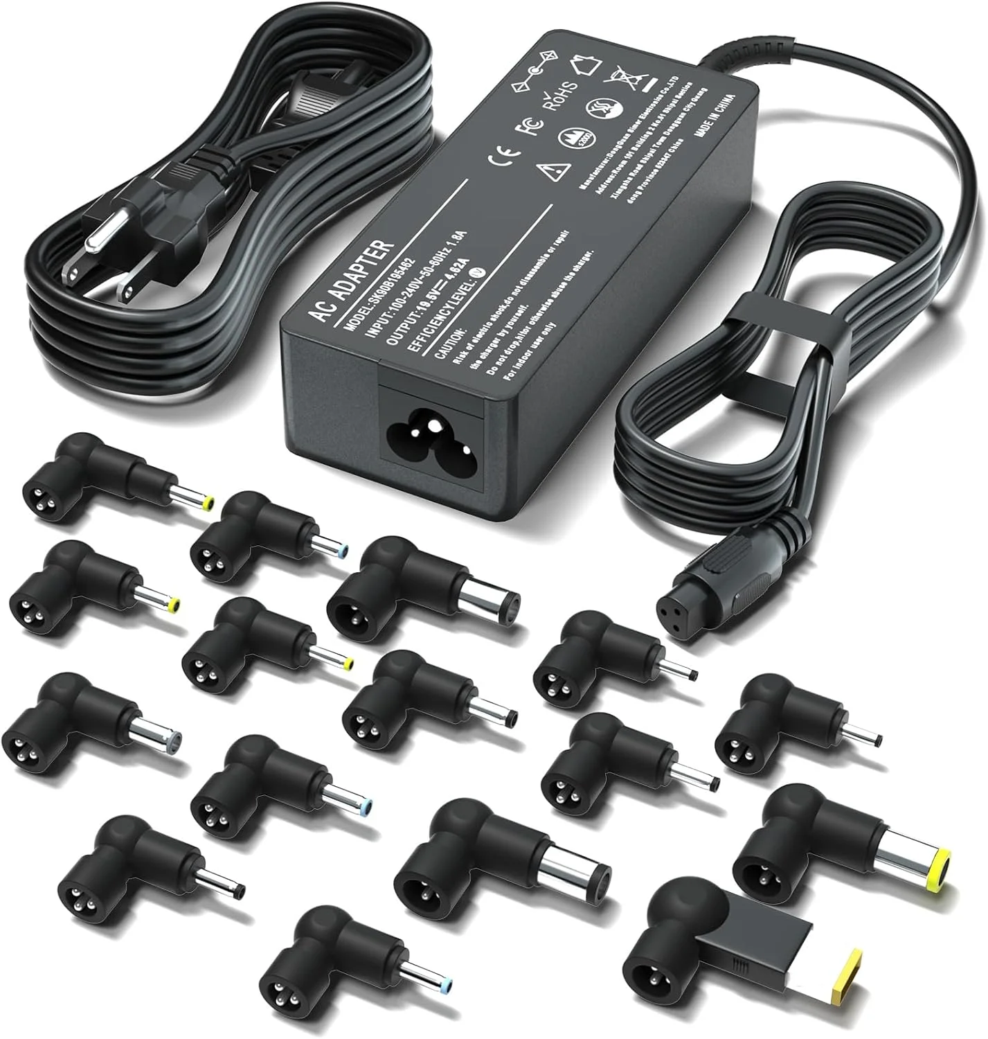 شارژر یونیورسال 90 واتی لپتاپ با 16 سر - سازگار با نوتبوک، الترابوک و کرومبوکهای دل، اچپی، ایسر، ایسوس، لنوو، آیبیام، سونی، فوجیستو، گیتوی، سامسونگ و توشیبا شارژر یونیورسال 90 واتی لپتاپ با 16 سر - سازگار با نوتبوک، الترابوک و کرومبوکهای دل، اچپی، ایسر، ایسوس، لنوو، آیبیام، سونی، فوجیستو، گیتوی، سامسونگ و توشیبا