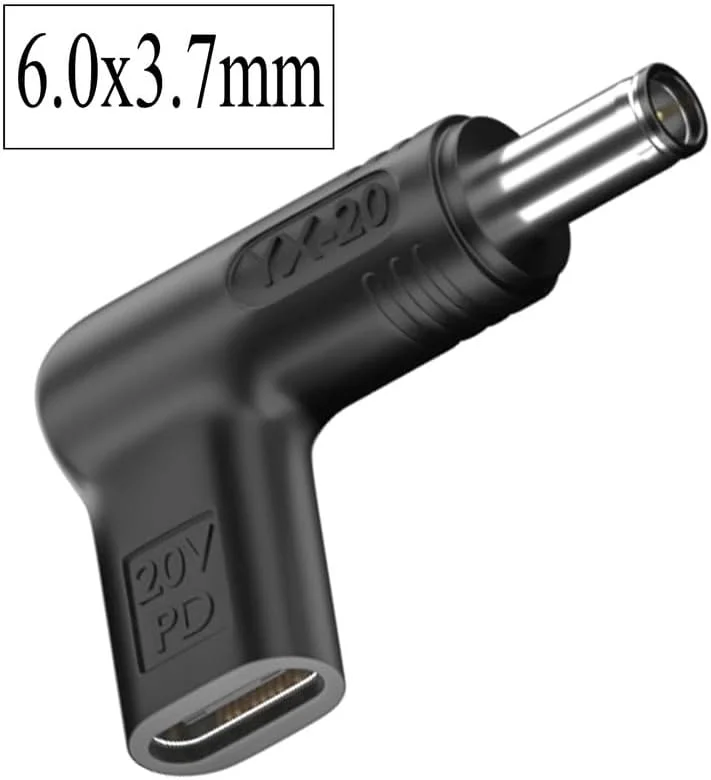 آداپتور 100W PD USB C به DC 6.0X 3.7mm، آداپتور USB C به 6.0mmx3.7mm 19V، آداپتور Type USB C به 6.0 x 3.7 mm مناسب برای سری لپتاپهای گیمینگ ایسوس راگ و غیره آداپتور 100W PD USB C به DC 6.0X 3.7mm، آداپتور USB C به 6.0mmx3.7mm 19V، آداپتور Type USB C به 6.0 x 3.7 mm مناسب برای سری لپتاپهای گیمینگ ایسوس راگ و غیره
