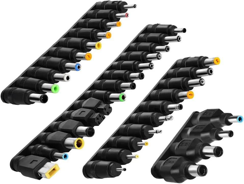 آداپتور برق DC جهانی لپ تاپ Aceyoon شامل 38 سر، 5.5mm x 2.1mm، کیت اتصالات آداپتور برق AC/DC برای مجموعه پلاگین های منبع تغذیه آداپتور برق DC جهانی لپ تاپ Aceyoon شامل 38 سر، 5.5mm x 2.1mm، کیت اتصالات آداپتور برق AC/DC برای مجموعه پلاگین های منبع تغذیه