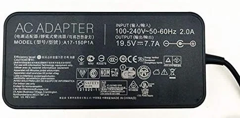 آداپتور برق 19.5V 7.7A A17-150P1A برای ASUS ROG G72G G73Y N71Y N73 G74SX GL503G GL503GE NX90J G53JW G150S G170S آداپتور برق 19.5V 7.7A A17-150P1A برای ASUS ROG G72G G73Y N71Y N73 G74SX GL503G GL503GE NX90J G53JW G150S G170S