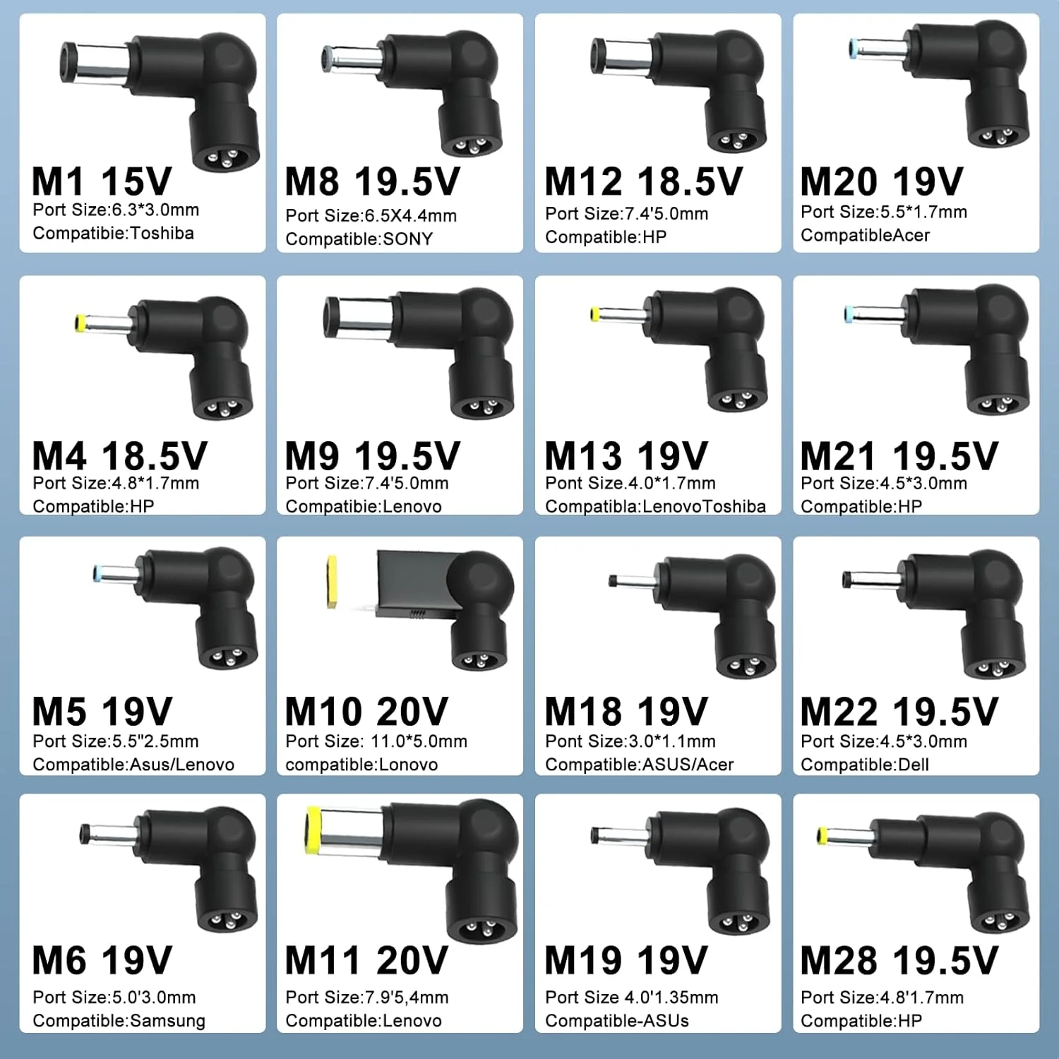شارژر لپ تاپ یونیورسال 90 وات با 16 سر - سازگار با لپ تاپ های اچ پی، دل، ایسر، ایسوس، لنوو، سامسونگ، ال جی، آی بی ام، گوگل، توشیبا، سونی، فوجیتسو، مک بوک پرو، نوت بوک، الترابوک، کروم بوک شارژر لپ تاپ یونیورسال 90 وات با 16 سر - سازگار با لپ تاپ های اچ پی، دل، ایسر، ایسوس، لنوو، سامسونگ، ال جی، آی بی ام، گوگل، توشیبا، سونی، فوجیتسو، مک بوک پرو، نوت بوک، الترابوک، کروم بوک