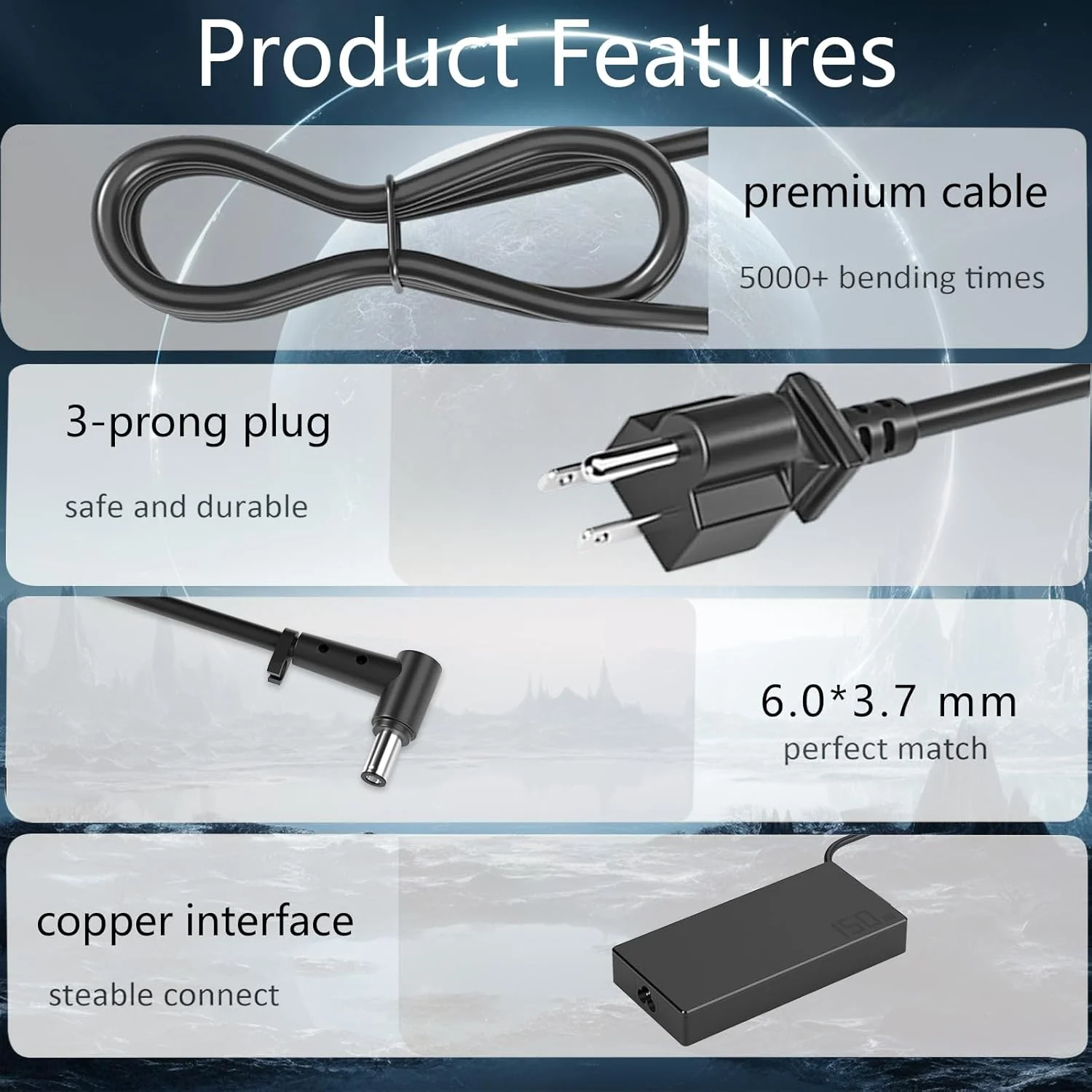 شارژر 200 واتی 150 واتی سازگار با لپ تاپ های ایسوس سری Q Q540 Q540VJ Q540V Q540VJ-I93050 Q530 Q530V Q530VJ، منبع تغذیه گیمینگ/خلاقانه شارژر 200 واتی 150 واتی سازگار با لپ تاپ های ایسوس سری Q Q540 Q540VJ Q540V Q540VJ-I93050 Q530 Q530V Q530VJ، منبع تغذیه گیمینگ/خلاقانه