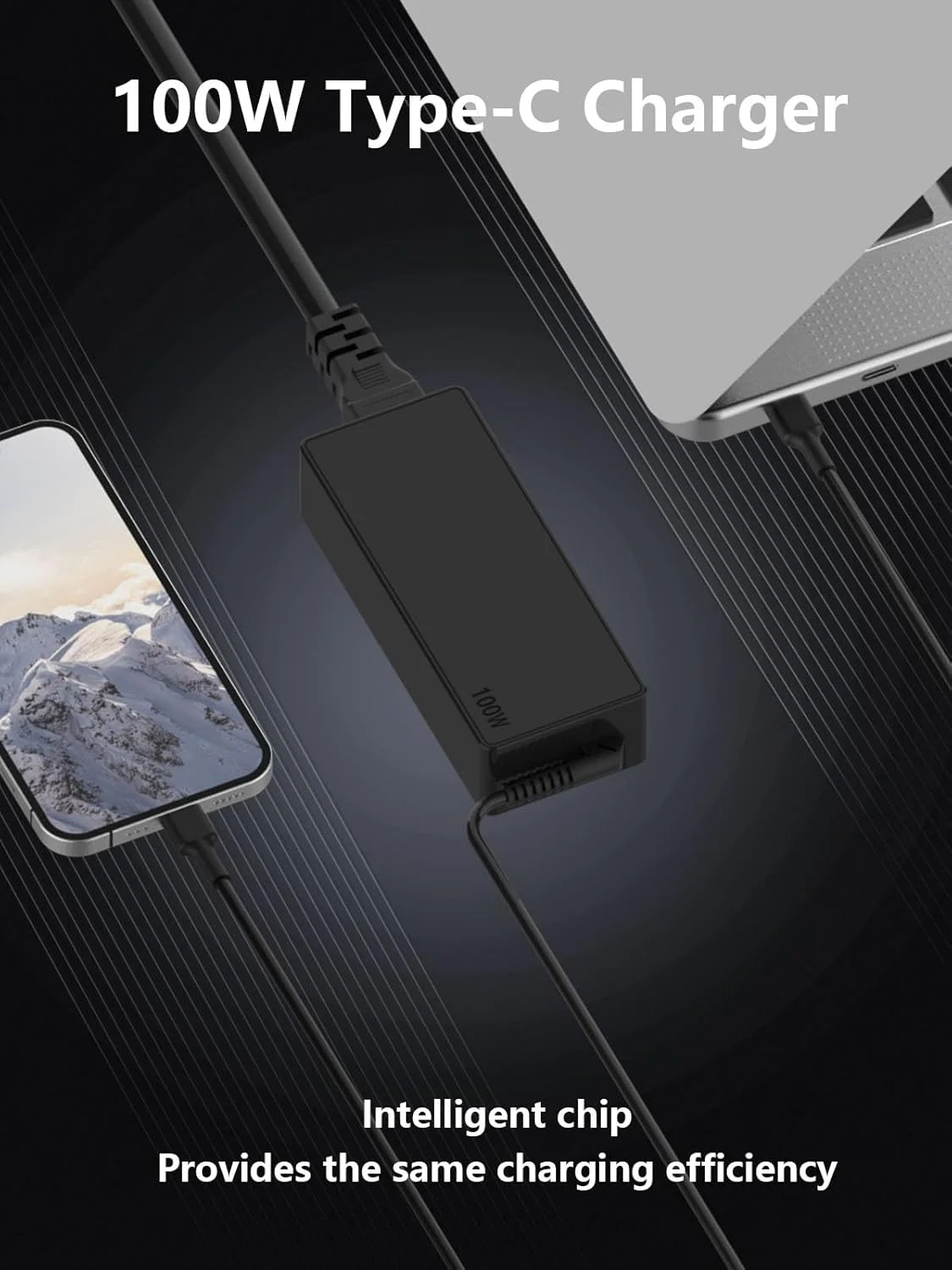 شارژر لپ تاپ 100 واتی USB-C - شارژر سریع کروم بوک سازگار با لنوو ThinkPad، اچ پی، ایسوس، مک بوک، دل، گوگل، استیم دک، ام اس آی، سامسونگ گلکسی، ال جی، هواوی و تمام دستگاه های Type-C، 10.8 فوت 90 وات 65 وات C0077 شارژر لپ تاپ 100 واتی USB-C - شارژر سریع کروم بوک سازگار با لنوو ThinkPad، اچ پی، ایسوس، مک بوک، دل، گوگل، استیم دک، ام اس آی، سامسونگ گلکسی، ال جی، هواوی و تمام دستگاه های Type-C، 10.8 فوت 90 وات 65 وات C0077