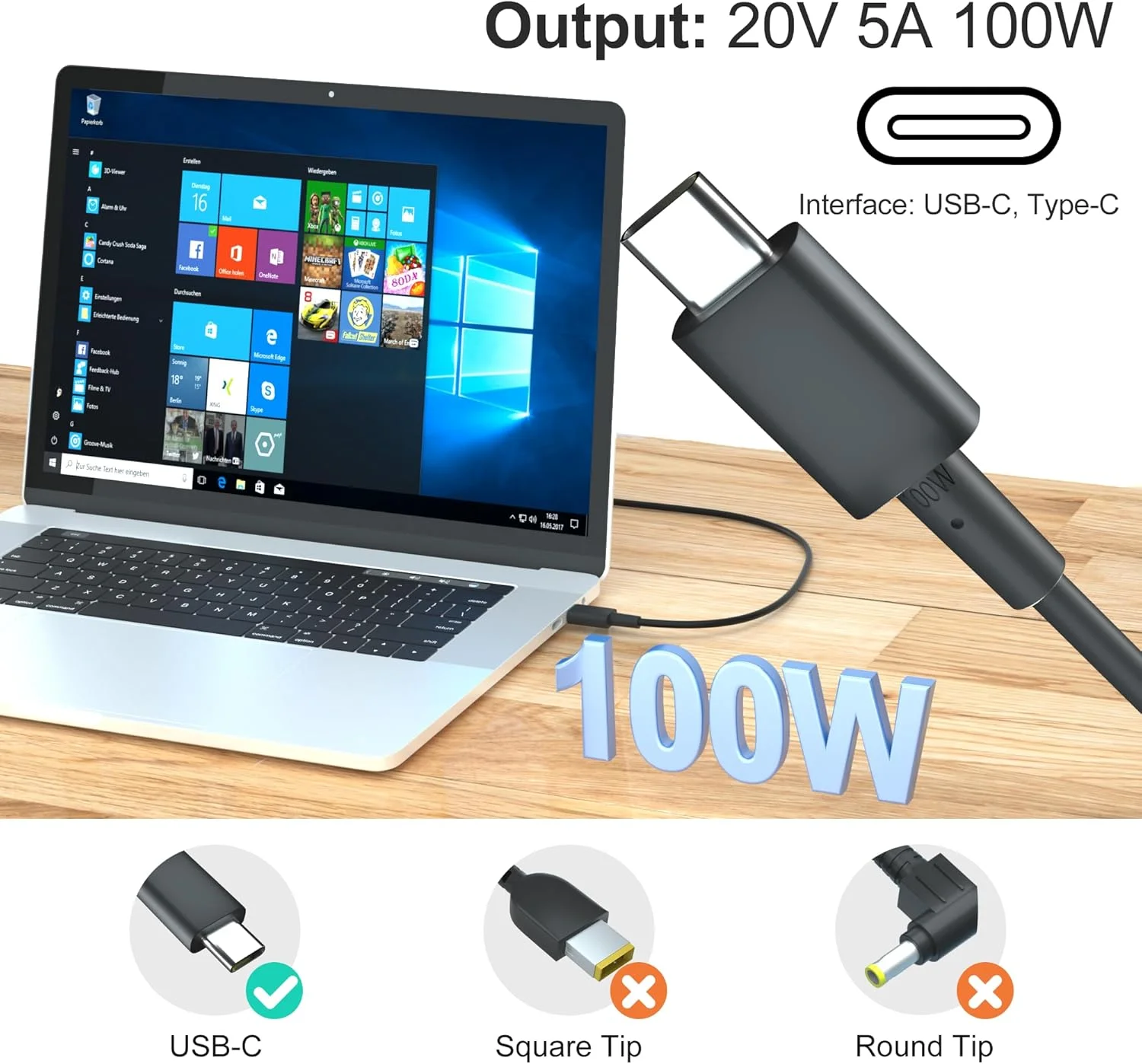 شارژر 100 واتی USB-C سازگار با لپتاپهای ایسوس - مناسب برای ASUS ROG A20-100P1A، Flow Z13 X13، شارژ سریع 100 واتی PD برای ROG Flow Acer HP Lenovo آداپتور Type C، مناسب برای 90W 65W 45W 27W 15W شارژر 100 واتی USB-C سازگار با لپتاپهای ایسوس - مناسب برای ASUS ROG A20-100P1A، Flow Z13 X13، شارژ سریع 100 واتی PD برای ROG Flow Acer HP Lenovo آداپتور Type C، مناسب برای 90W 65W 45W 27W 15W