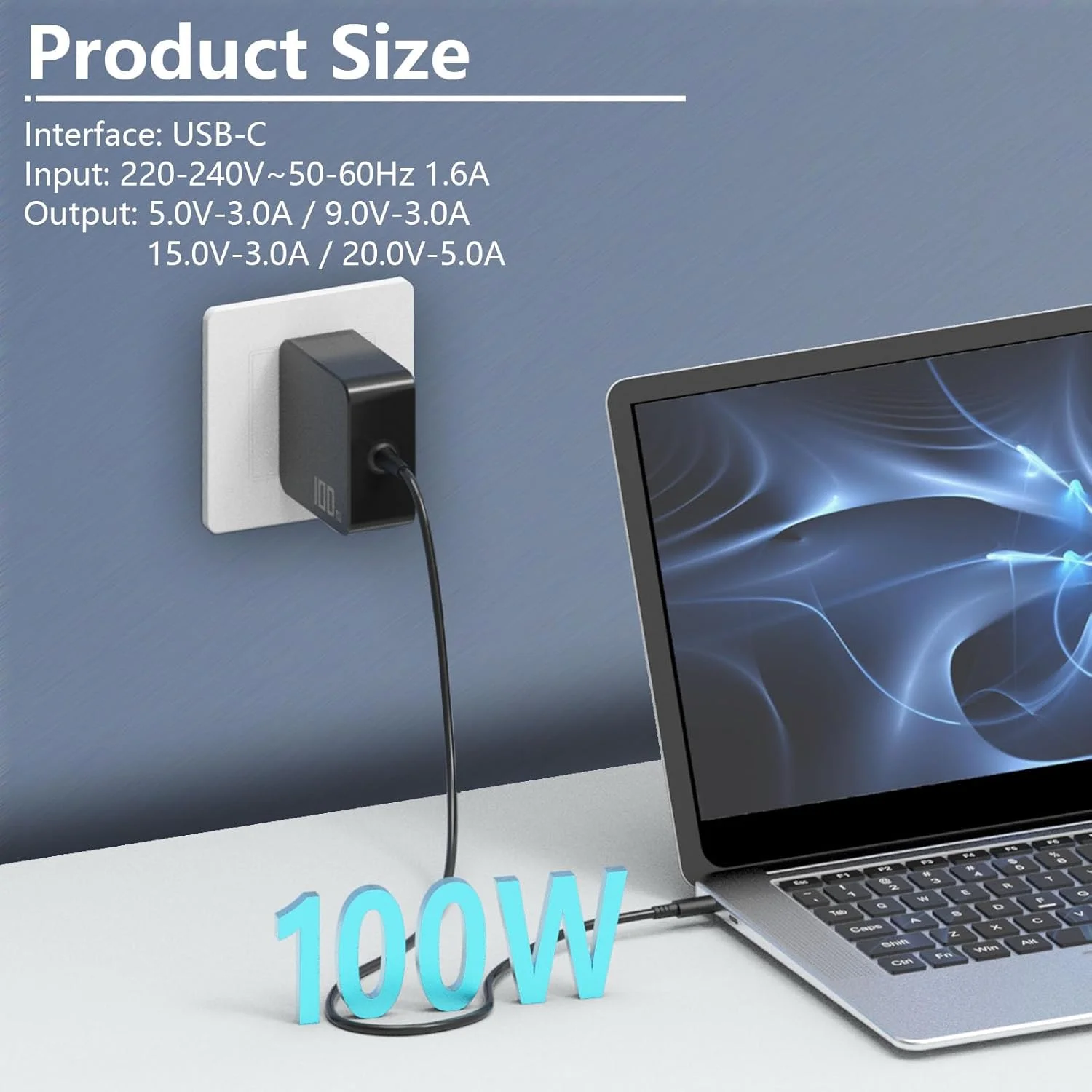 شارژر ۱۰۰ واتی USB-C، شارژر سریع لپتاپ USB-C سازگار با ایسوس ROG Ally، اچپی، لنوو ThinkPad، ایسر، لپتاپها و تمام دستگاههای دارای پورت USB-C، شارژ دستگاههای Type-C با توان ۹۶ وات، ۹۰ وات، ۶۵ وات، ۴۵ وات، ۳۰ وات شارژر ۱۰۰ واتی USB-C، شارژر سریع لپتاپ USB-C سازگار با ایسوس ROG Ally، اچپی، لنوو ThinkPad، ایسر، لپتاپها و تمام دستگاههای دارای پورت USB-C، شارژ دستگاههای Type-C با توان ۹۶ وات، ۹۰ وات، ۶۵ وات، ۴۵ وات، ۳۰ وات