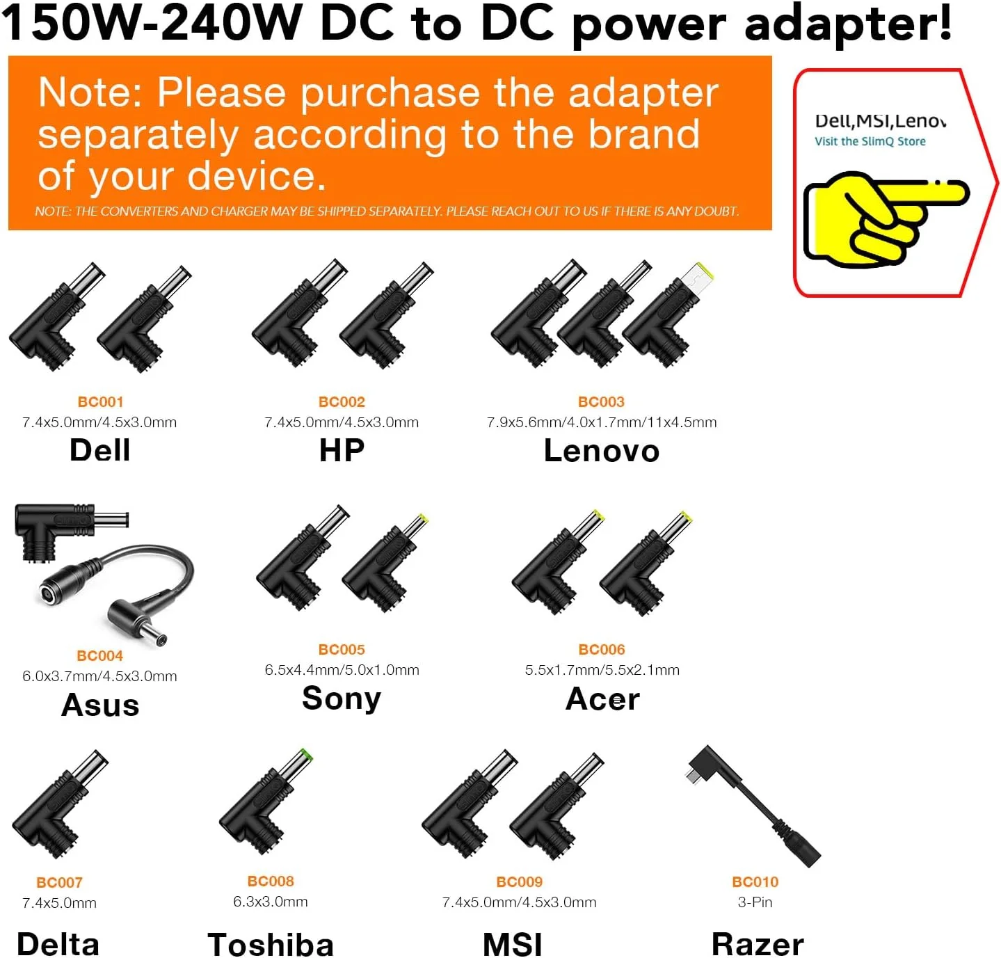 شارژر باریک 𝐒𝐥𝐢𝐦𝐐 GaN برای لپتاپ، DC 20V و USB C PD3.0 240W 230W 200W 180W 170W آداپتور AC شارژر جهانی لپتاپ گیمینگ سازگار با Dell MSI Lenovo HP Razer Asus Acer (بدون آداپتور DC) شارژر باریک 𝐒𝐥𝐢𝐦𝐐 GaN برای لپتاپ، DC 20V و USB C PD3.0 240W 230W 200W 180W 170W آداپتور AC شارژر جهانی لپتاپ گیمینگ سازگار با Dell MSI Lenovo HP Razer Asus Acer (بدون آداپتور DC)