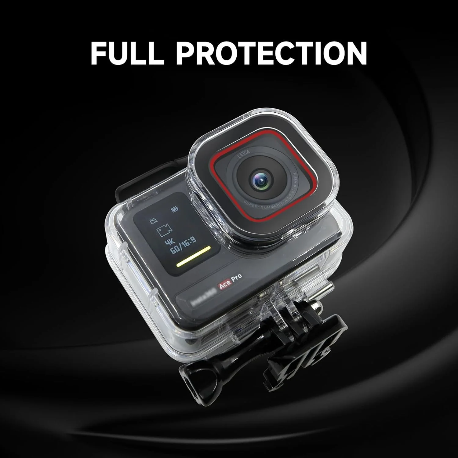 محفظه ضد آب SHOOT برای Insta 360 Ace Pro، محافظ غواصی زیر آب با براکت رهاسازی سریع و لوازم جانبی پیچ شست